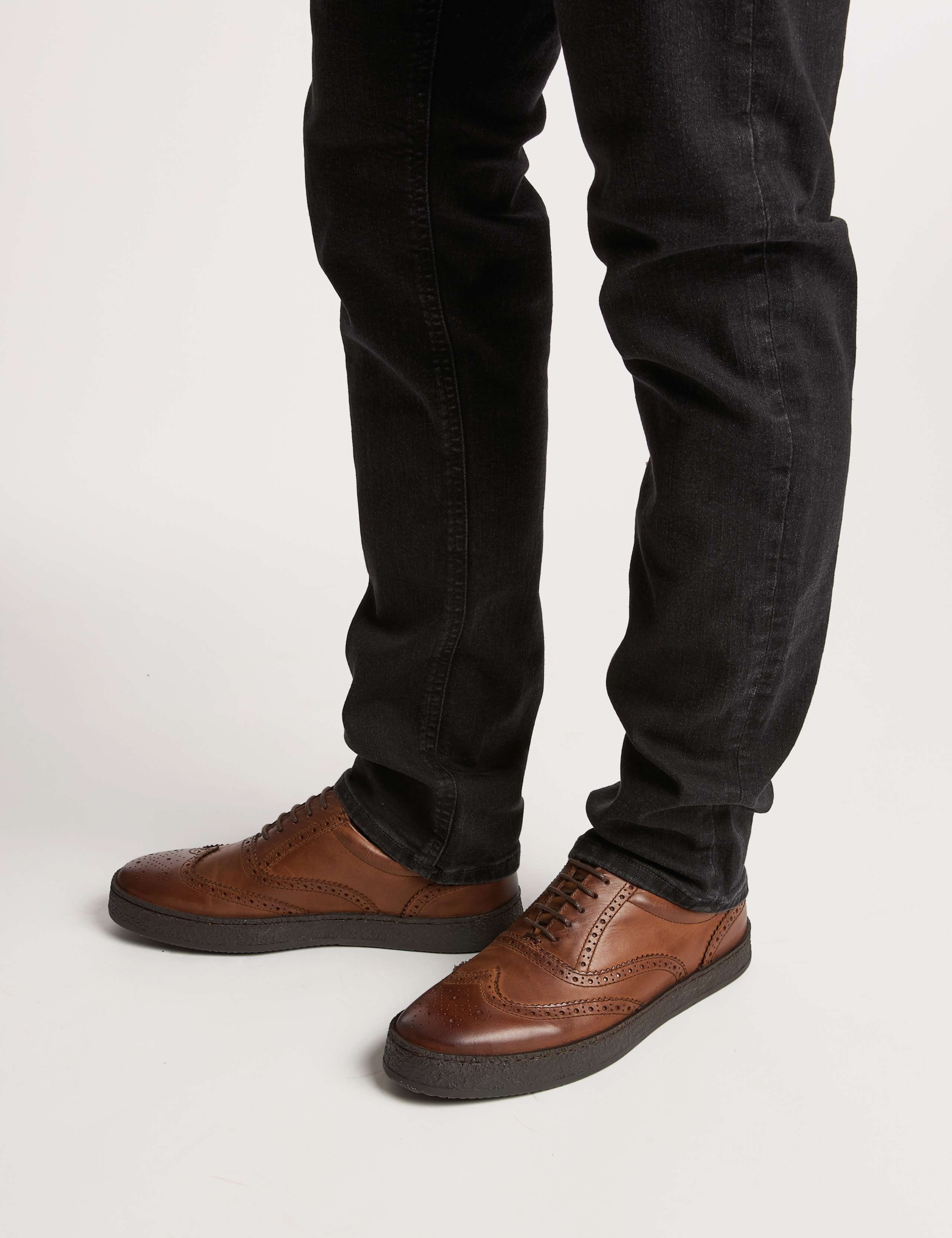 Leather Brogued Cupsole Trainers 3 of 6