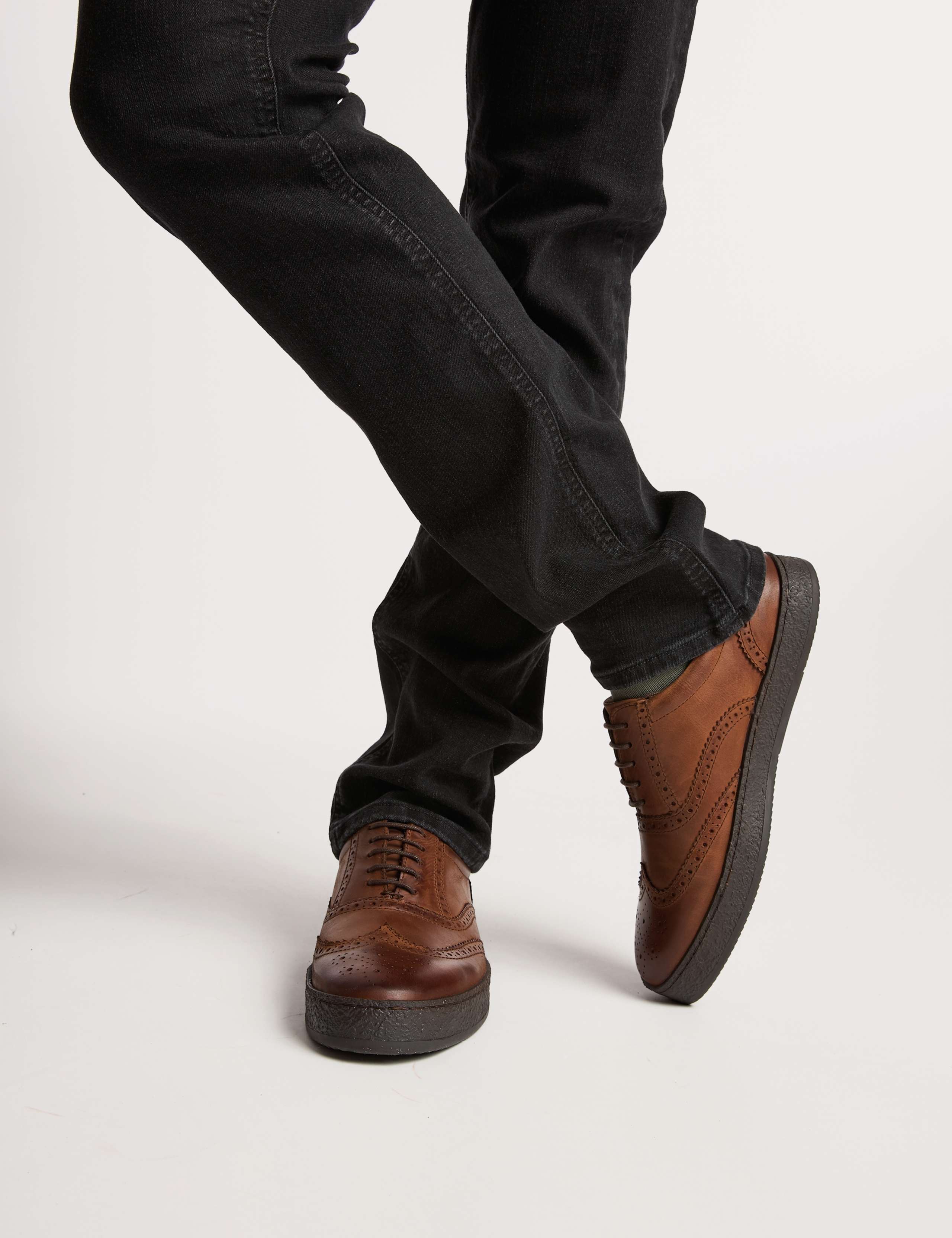Leather Brogued Cupsole Trainers 4 of 6