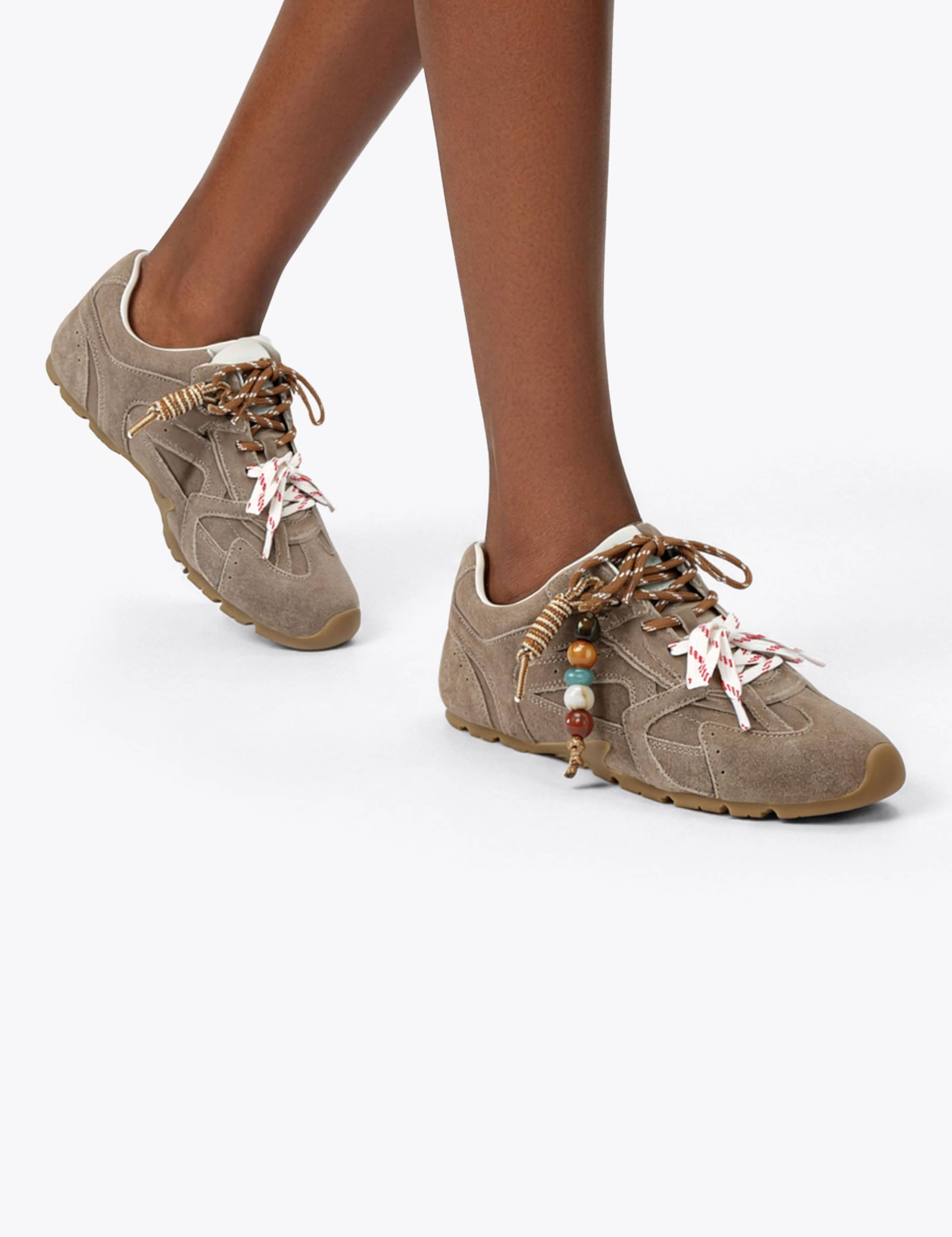 Aziel Suede Double Lace Charm Trainers 3 of 5