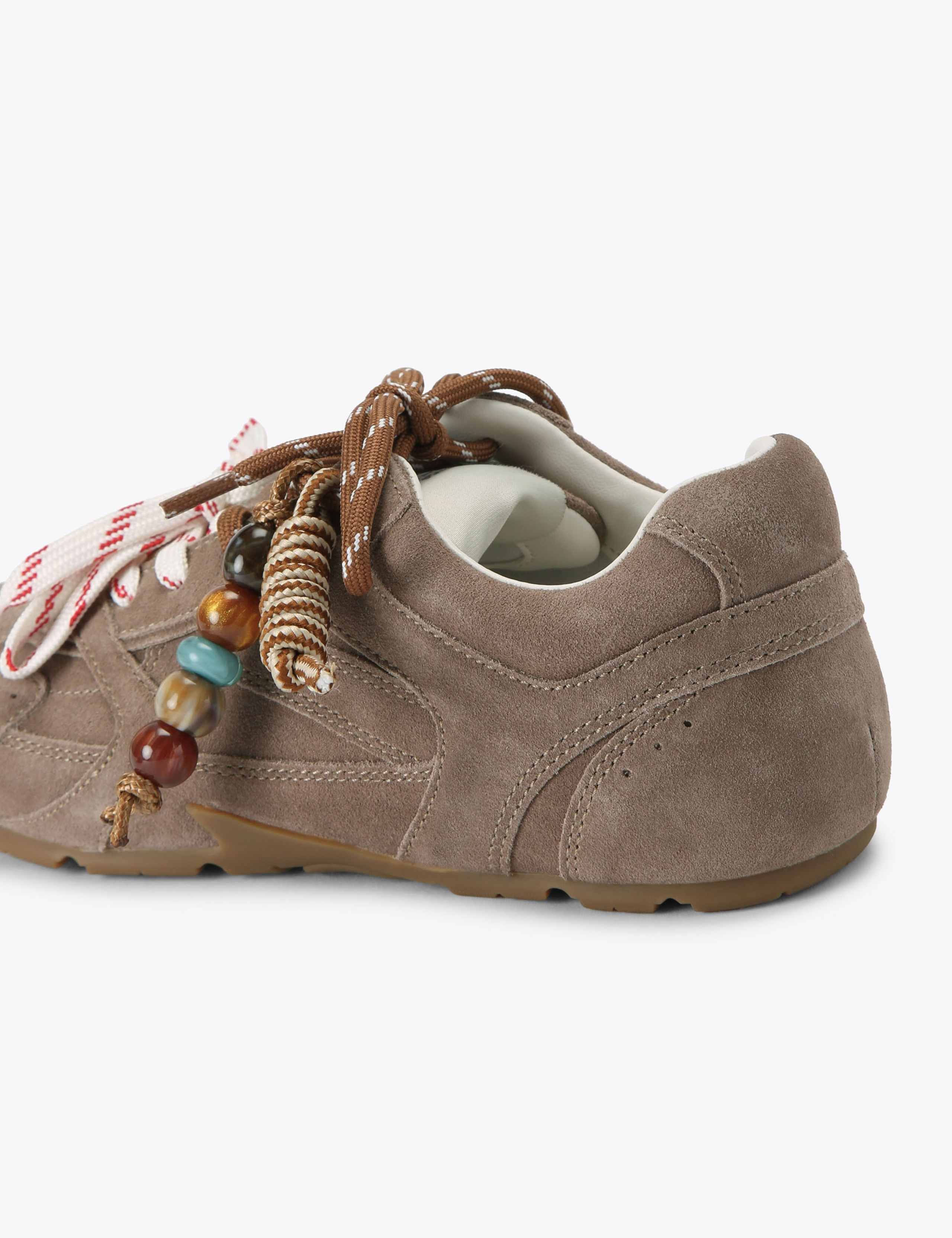 Aziel Suede Double Lace Charm Trainers 5 of 5