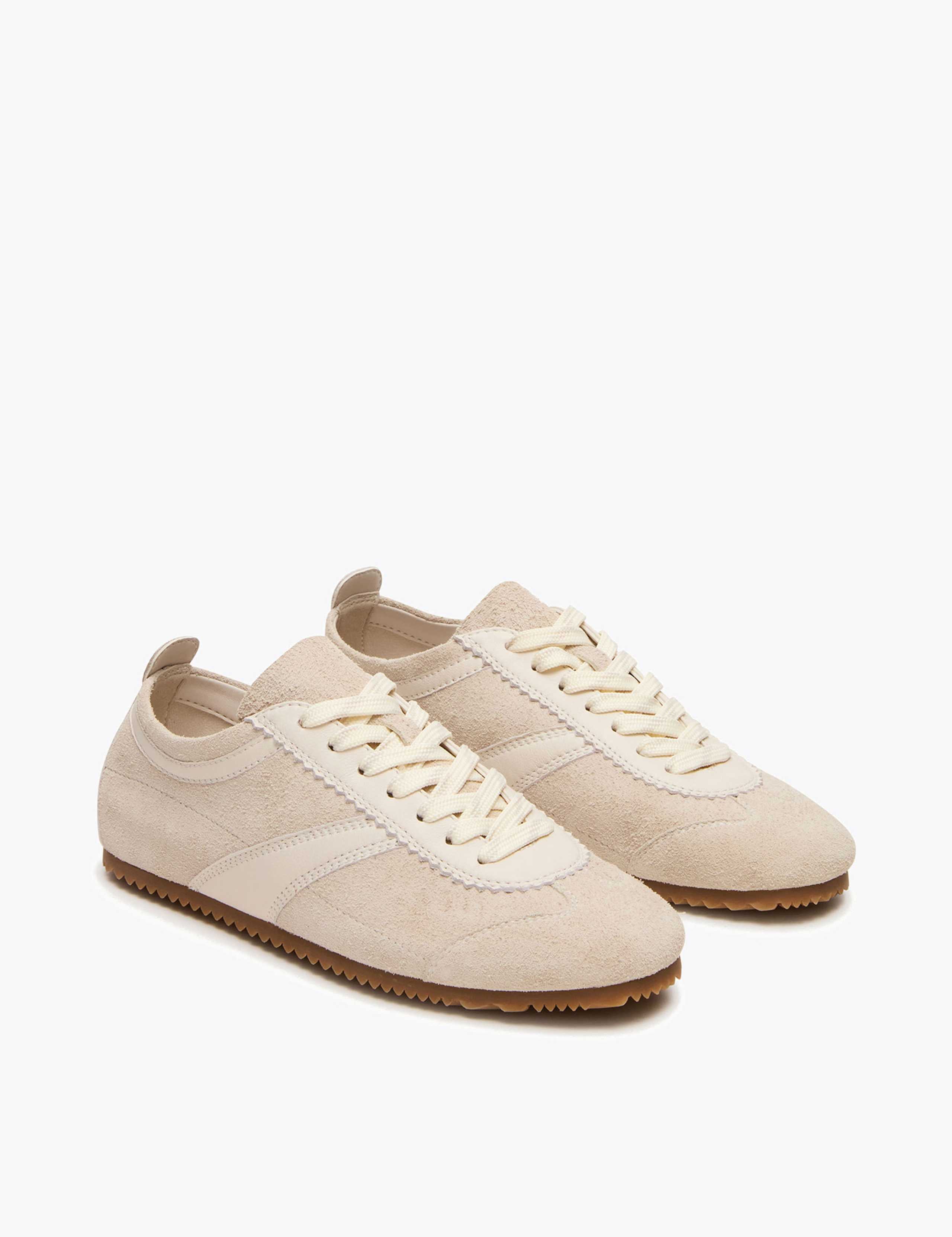 Jaye Suede Mixed Texture Trainers 2 of 5