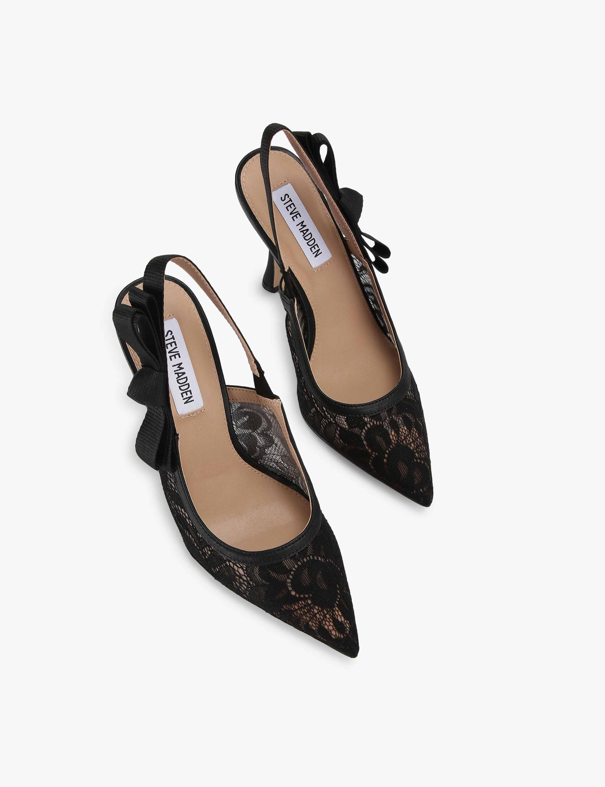 Lace Stiletto Heel Pointed Slingback Shoes 2 of 5