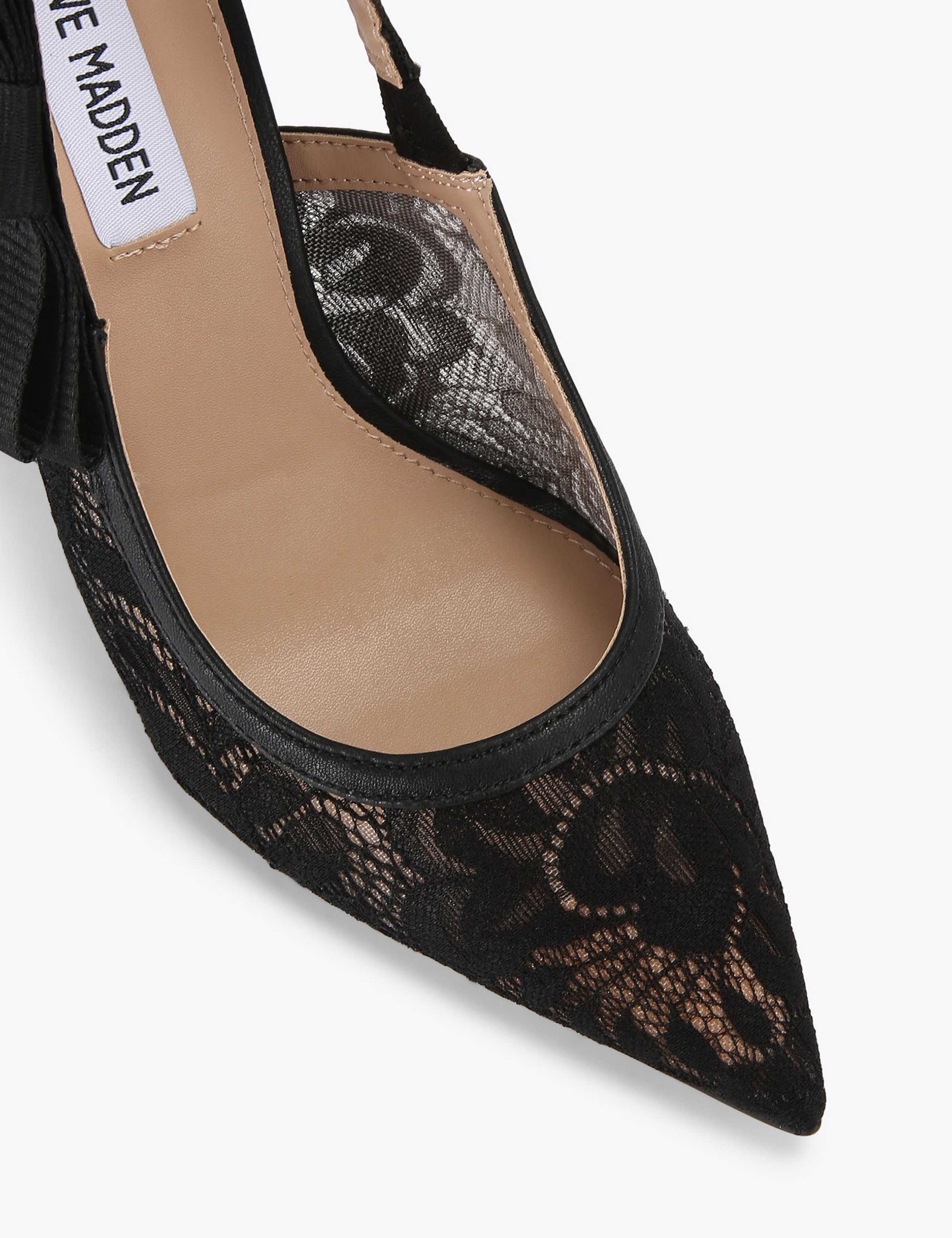 Lace Stiletto Heel Pointed Slingback Shoes 5 of 5
