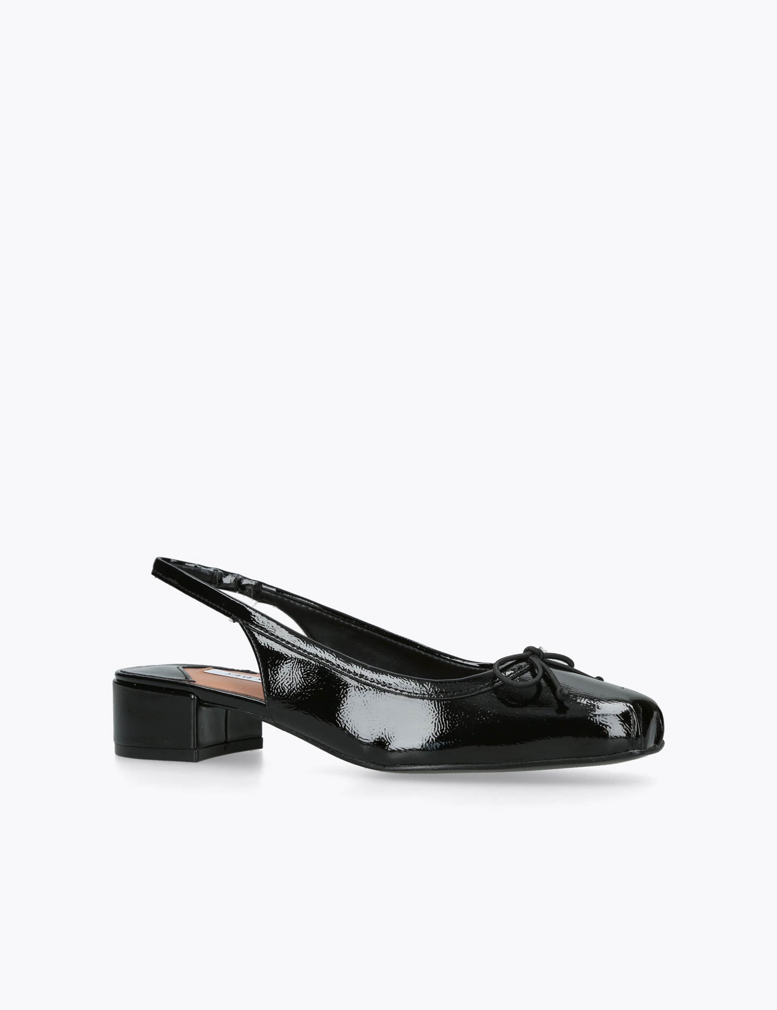 Patent Bow Block Heel Slingback Shoes 2 of 5