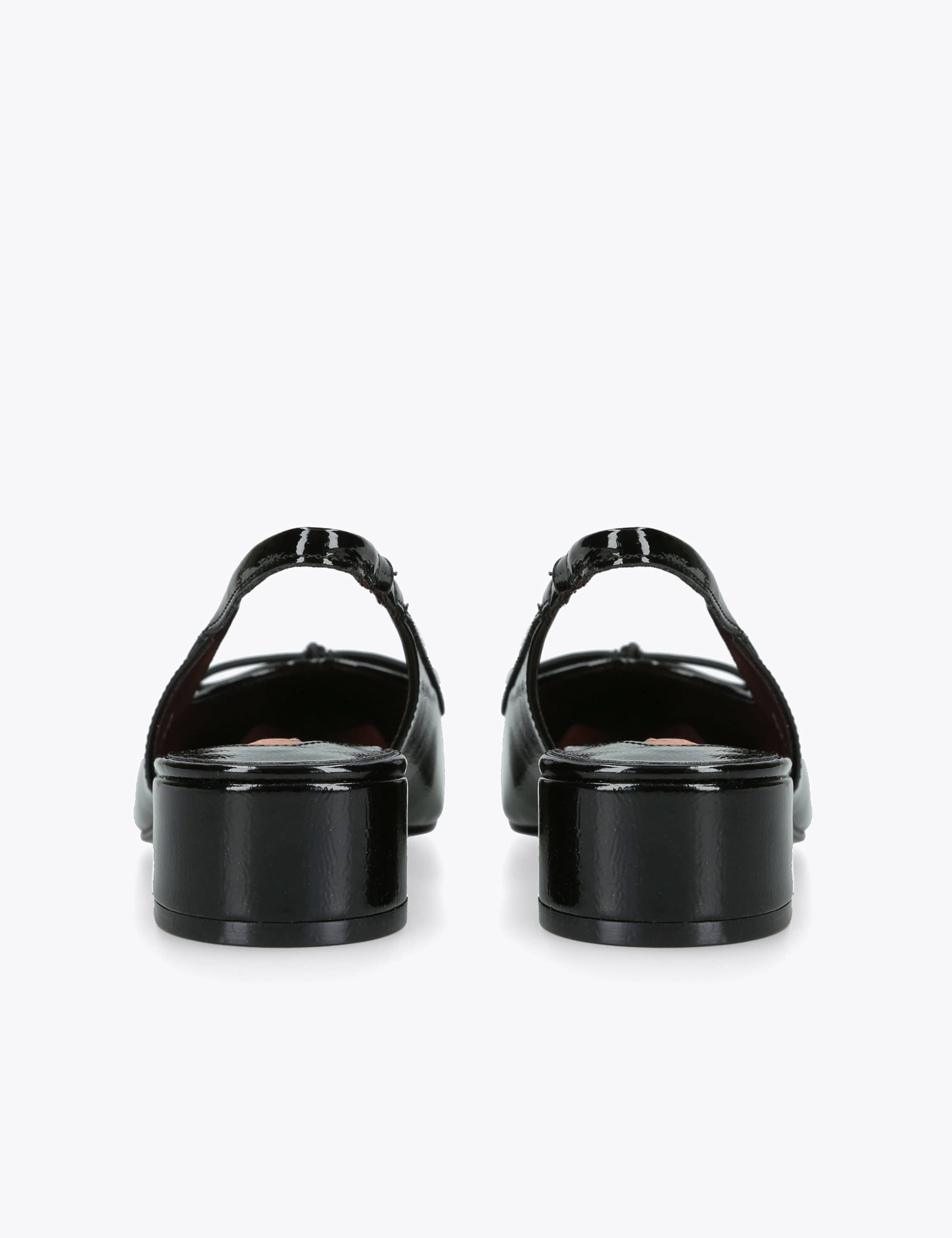 Patent Bow Block Heel Slingback Shoes 5 of 5