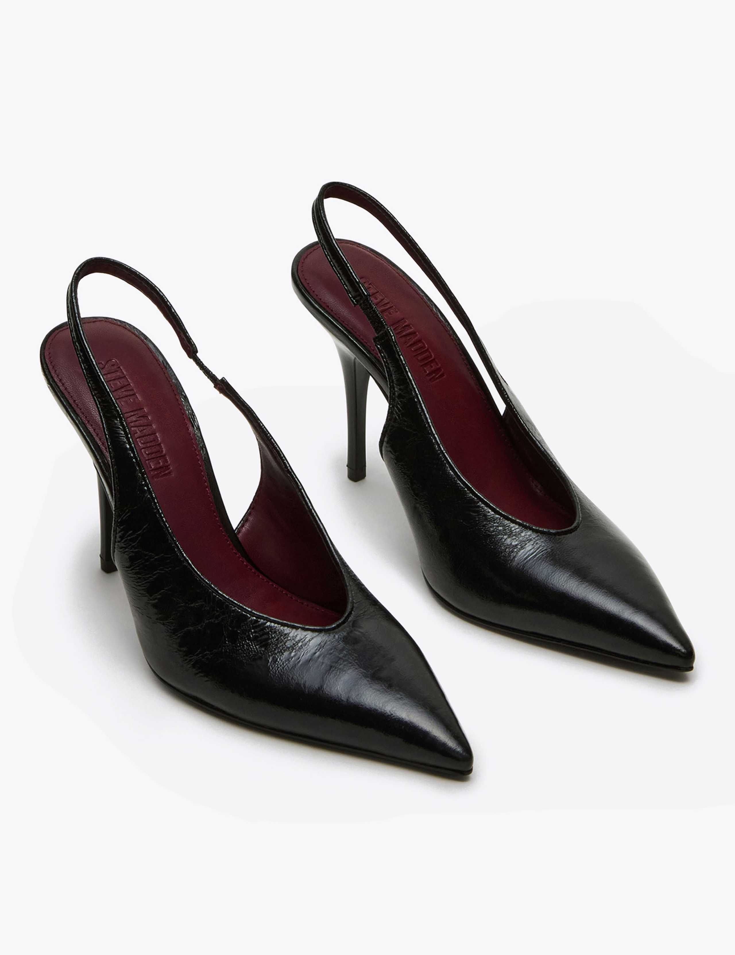 Leather Stiletto Heel Slingback Shoes 2 of 4