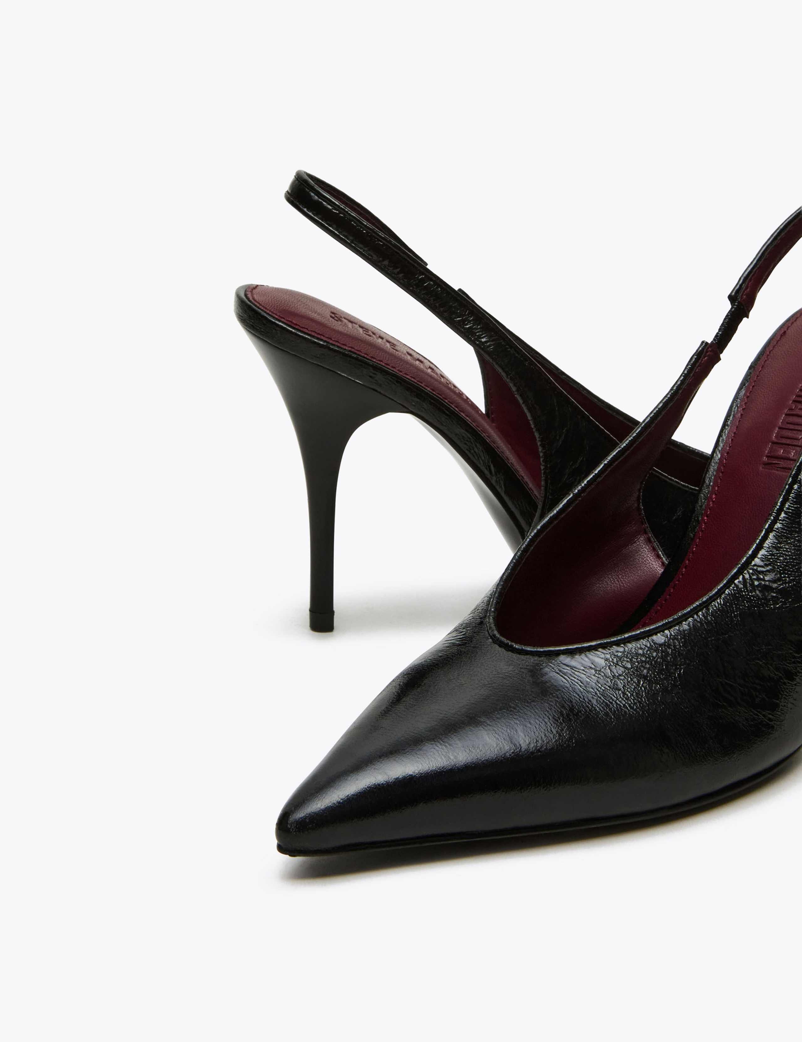 Leather Stiletto Heel Slingback Shoes 4 of 4
