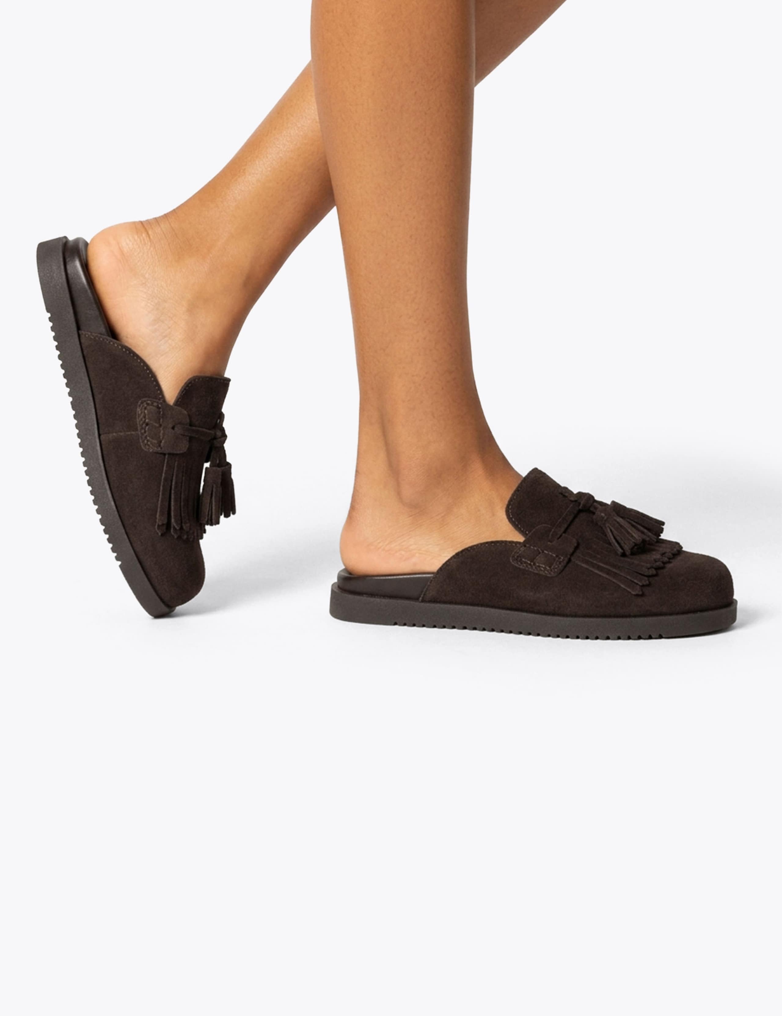 Maurea Suede Tassel Mule Slippers 3 of 5