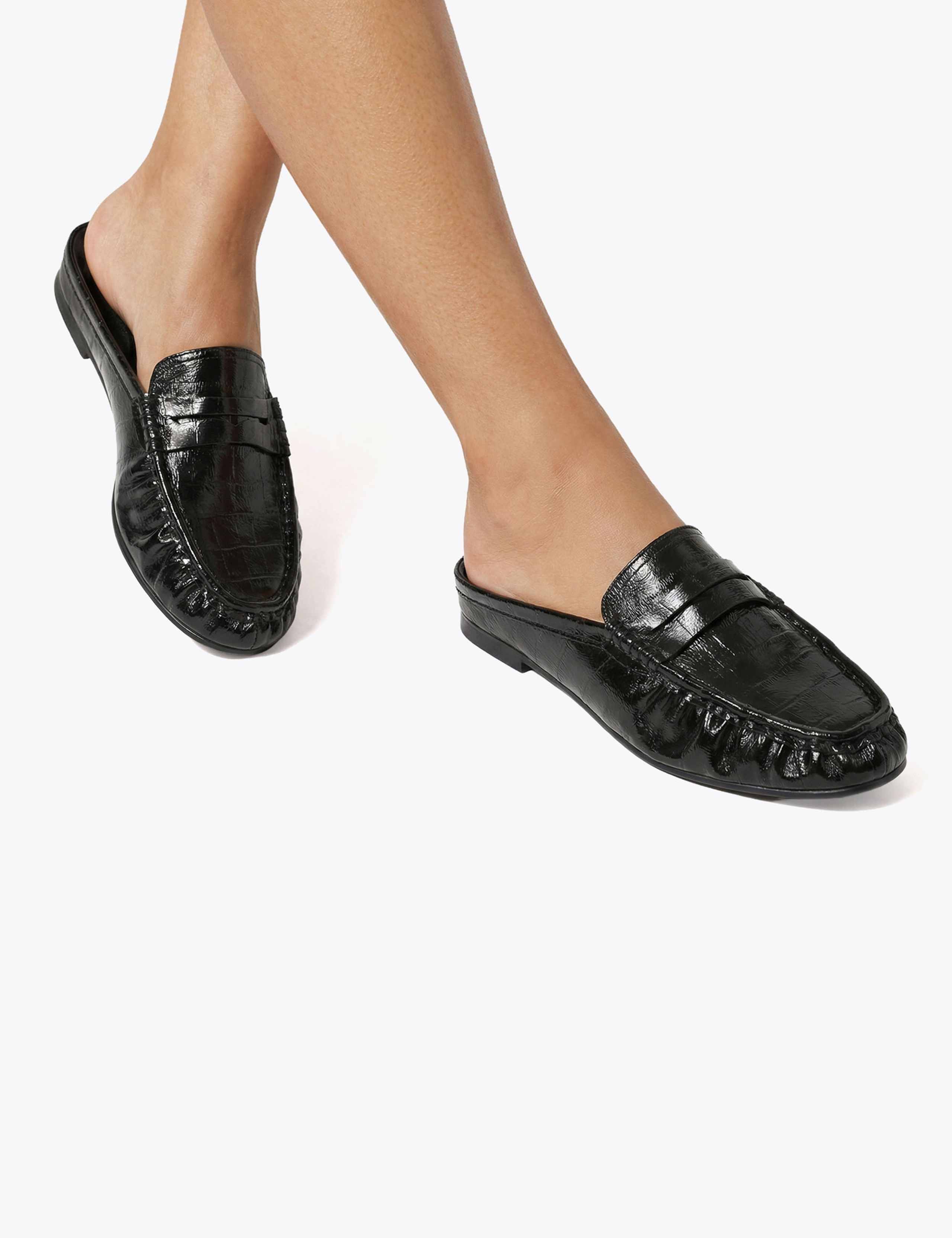Rafe Ruched Penny Mule Loafers 3 of 5