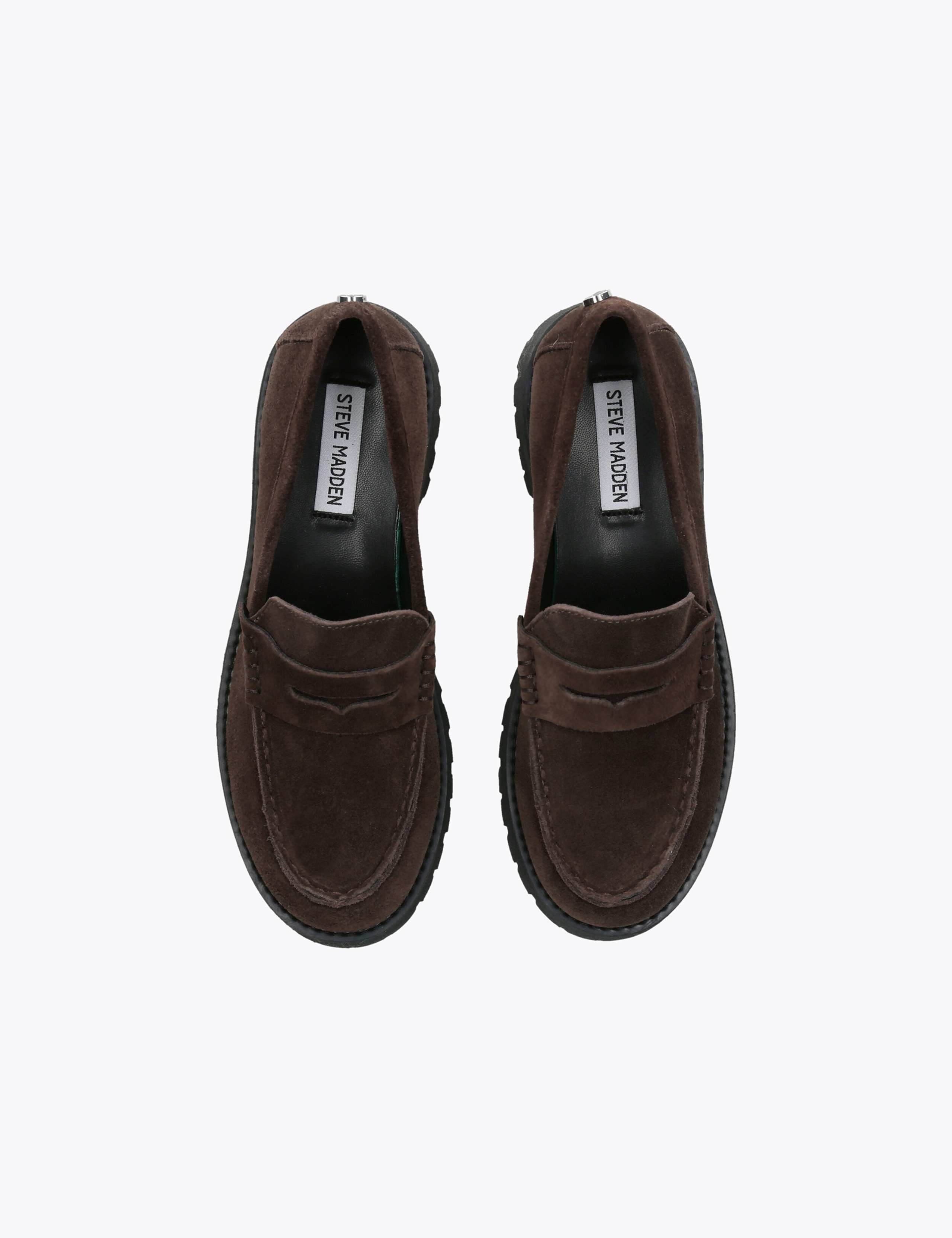 Suede Chunky Block Heel Loafers 4 of 5