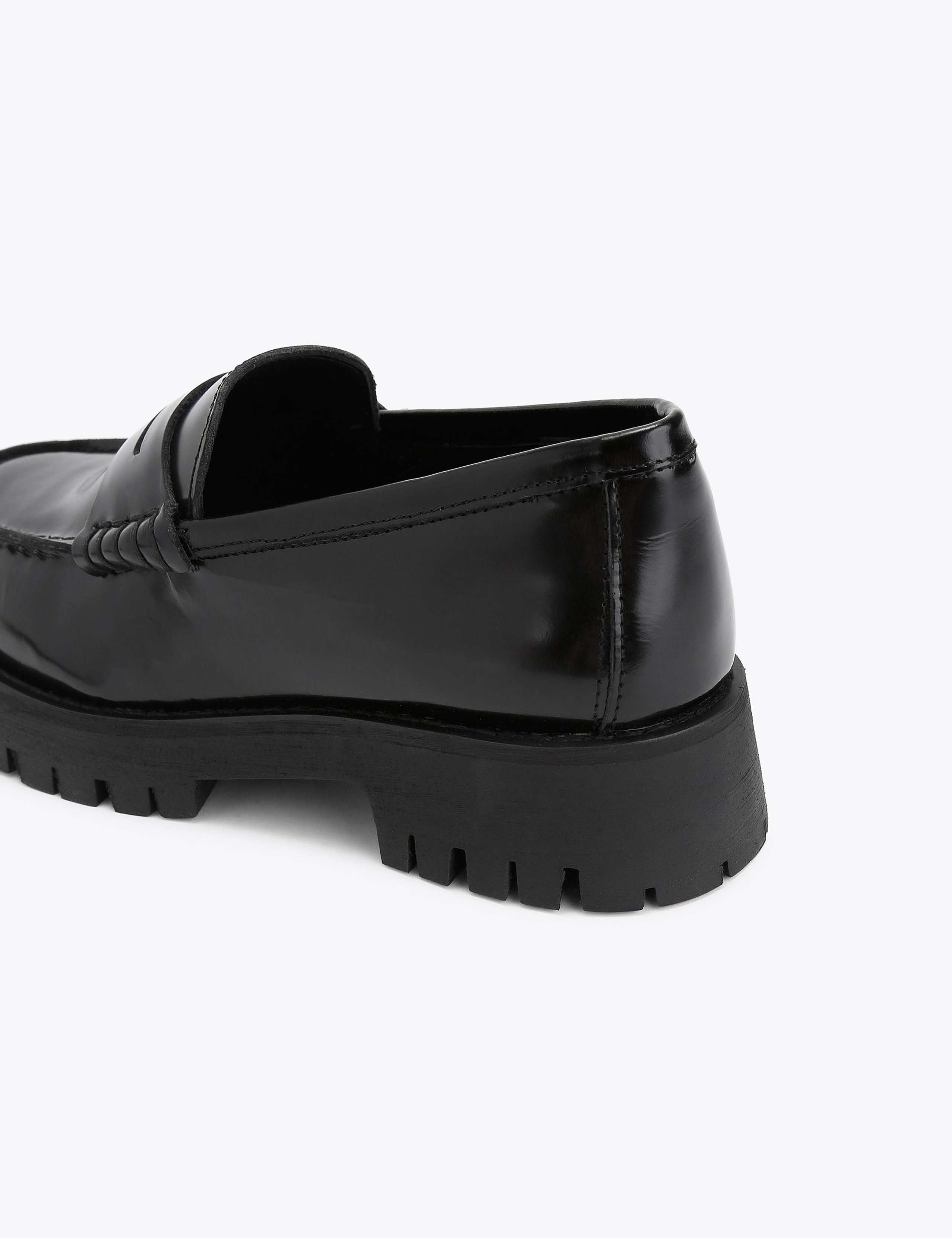 Leather Chunky Block Heel Loafers 5 of 5