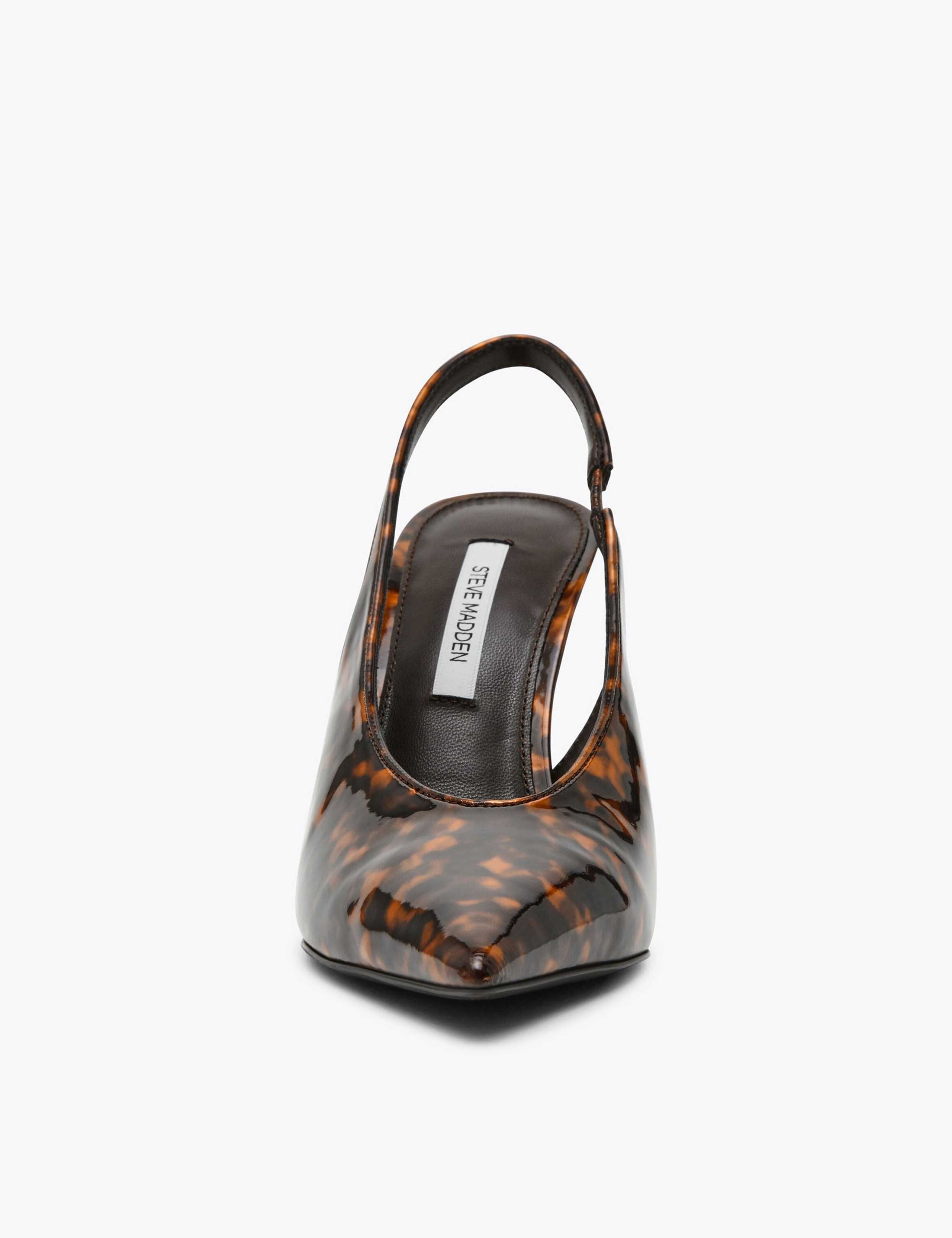 Patent Tortoise Stiletto Heel Slingbacks 3 of 5