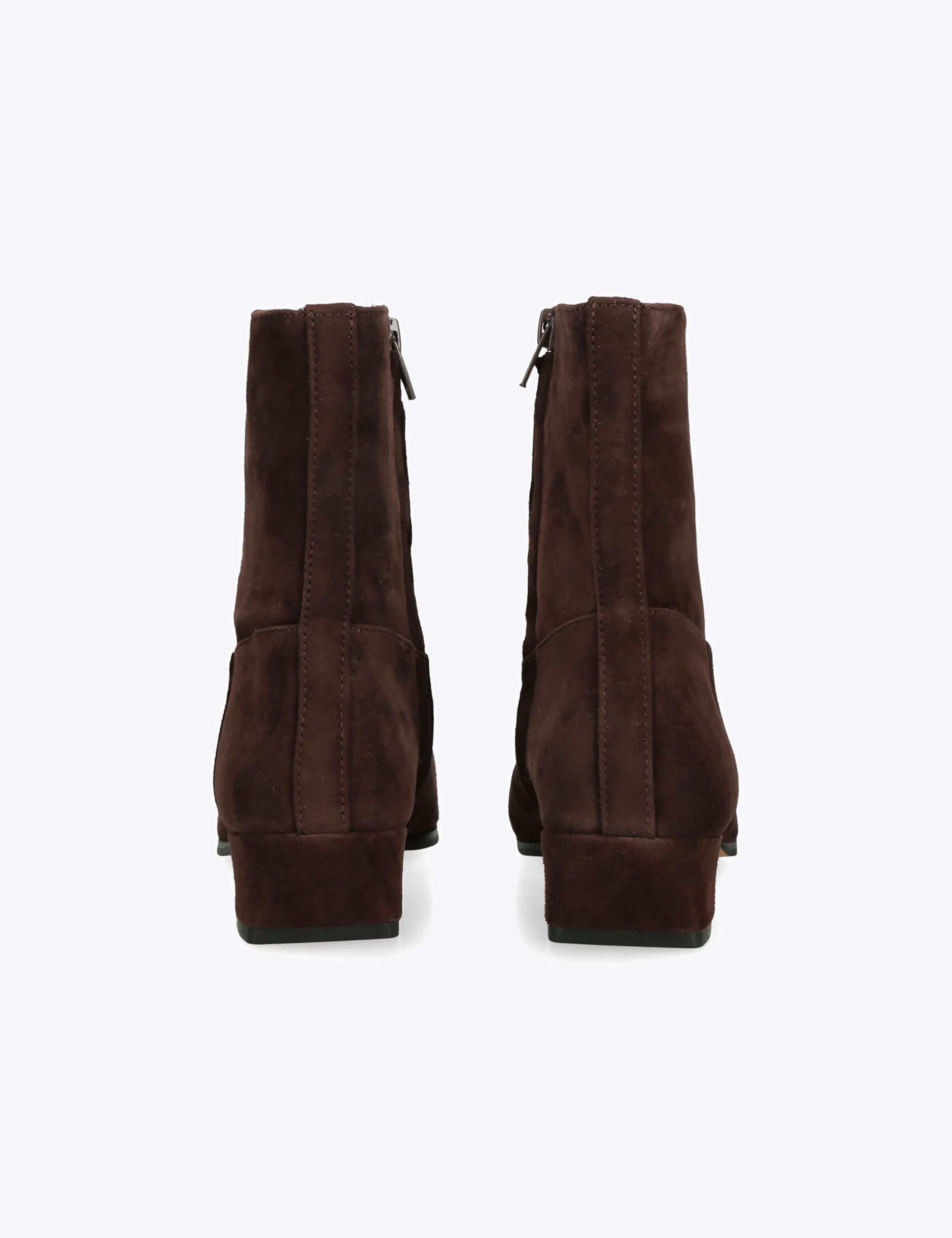 Dusty Suede Block Heel Ankle Boots 4 of 4