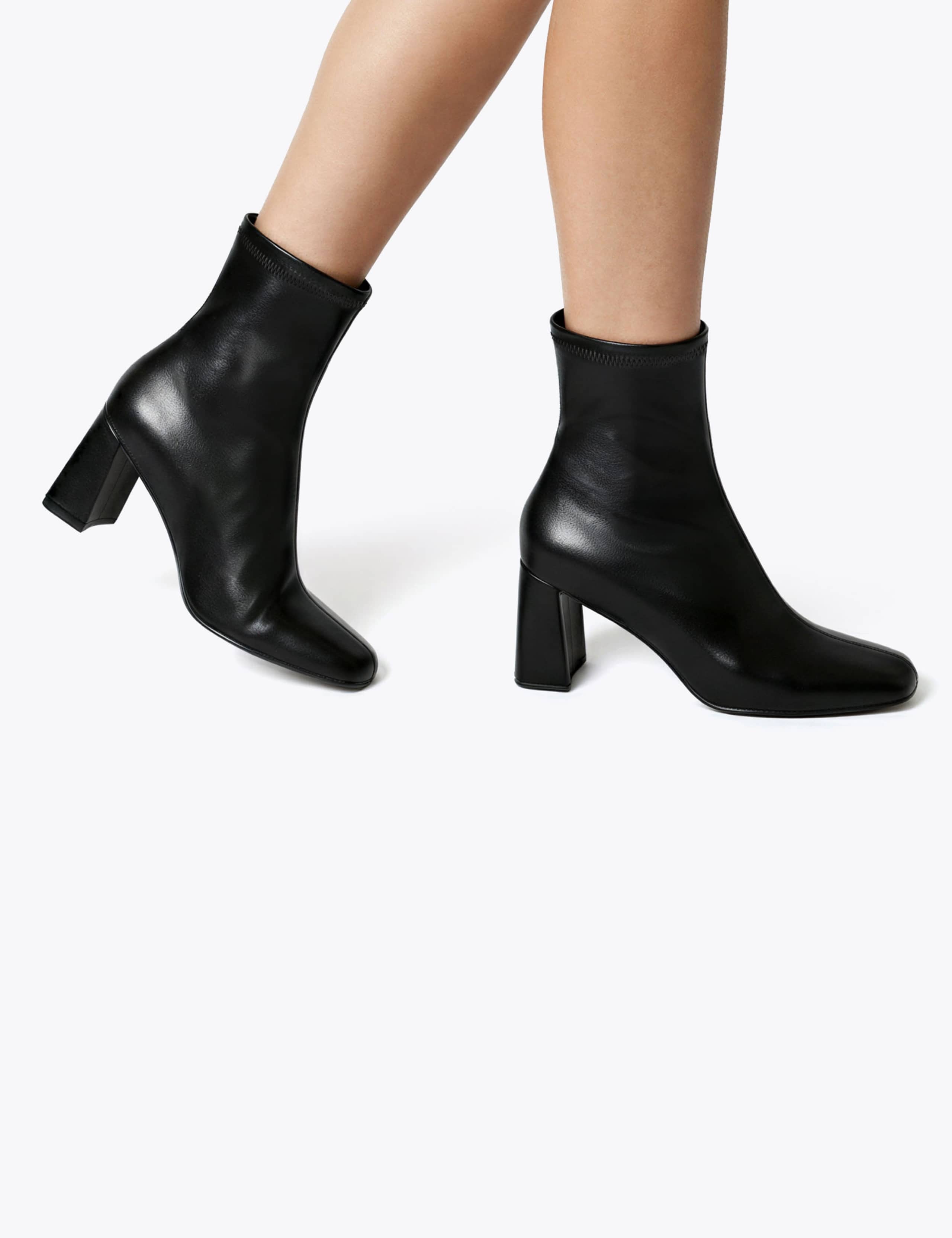 Hurst Leather Block Heel Ankle Boots 3 of 5