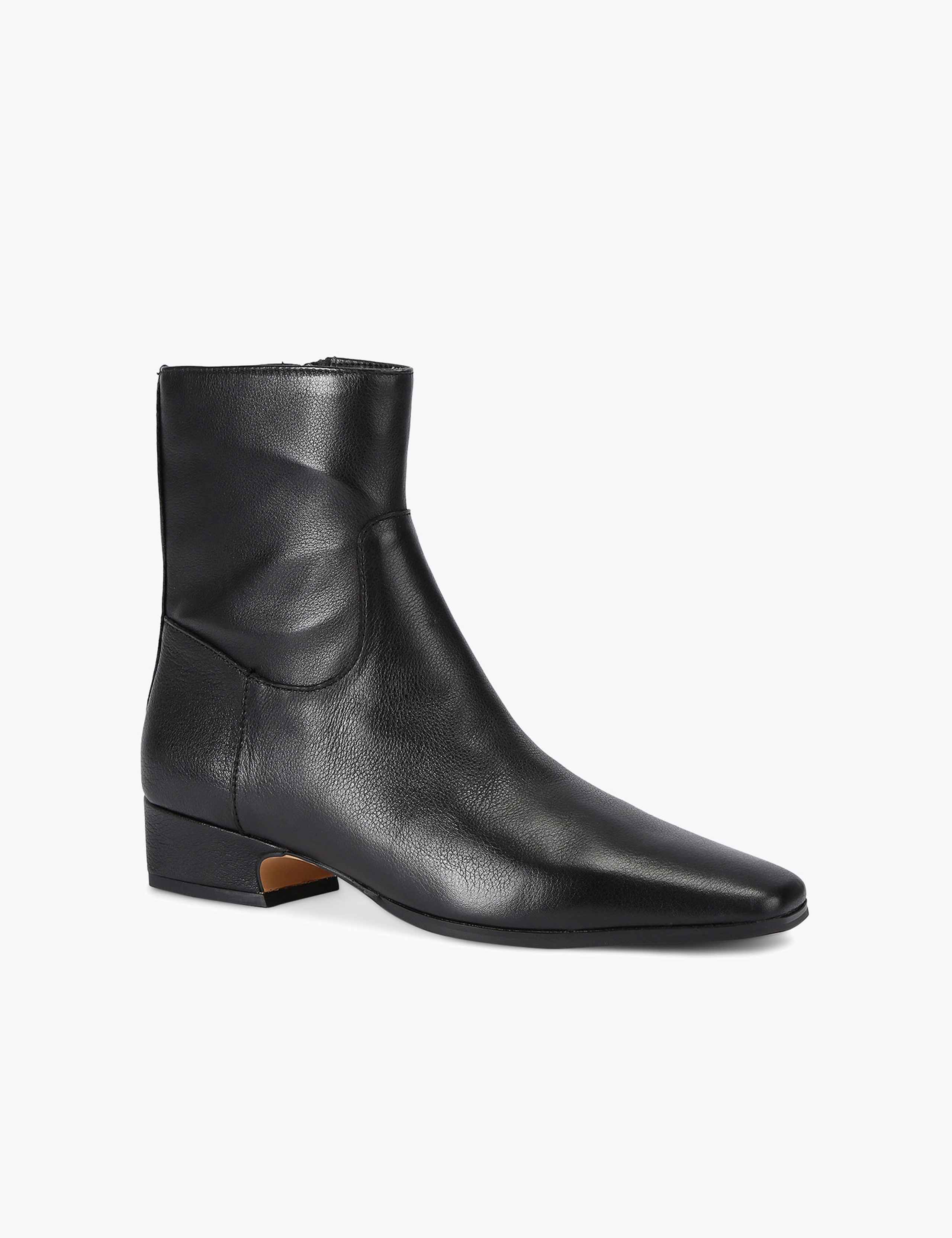 Dusty Leather Ankle Boots 2 of 5