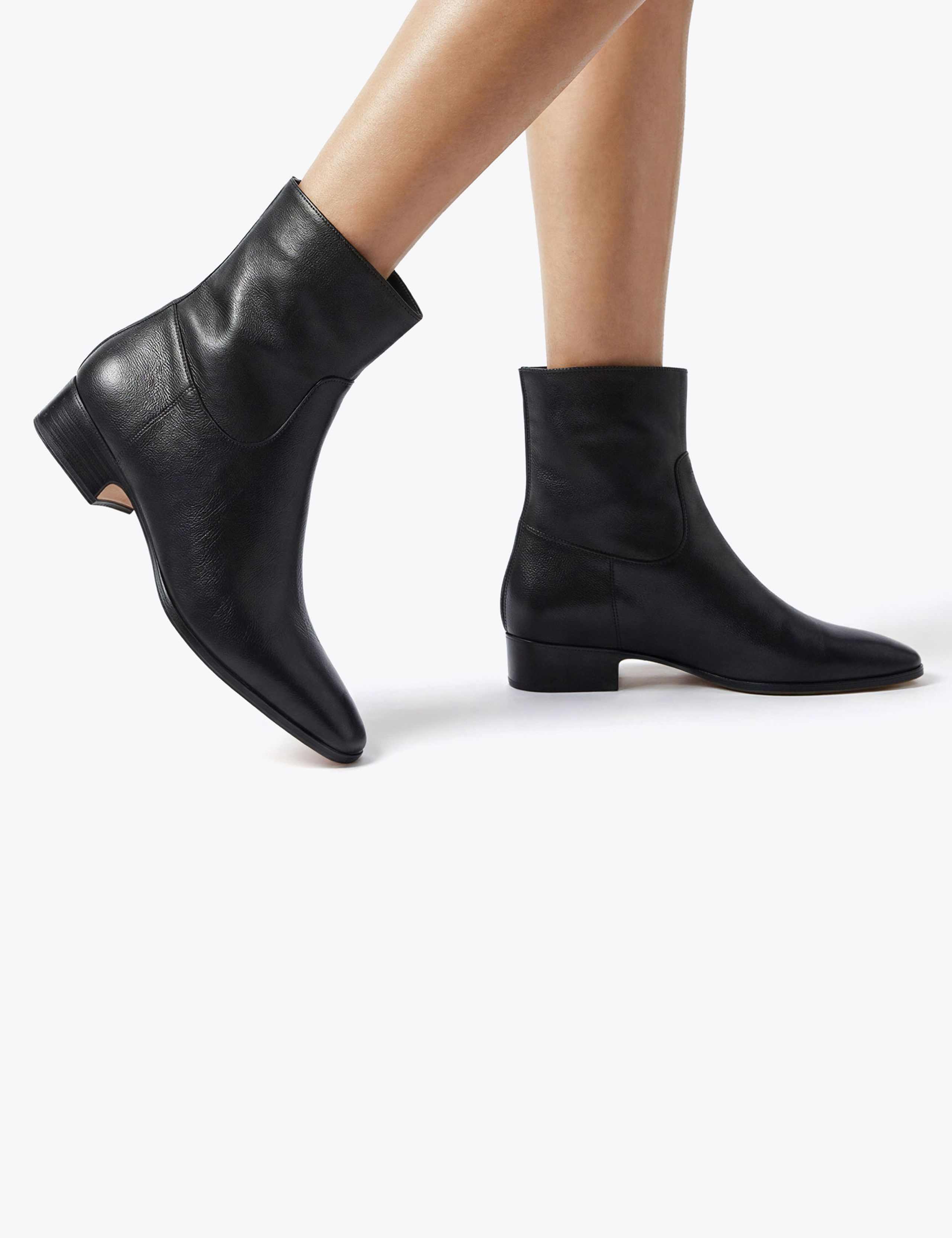 Dusty Leather Ankle Boots 3 of 5