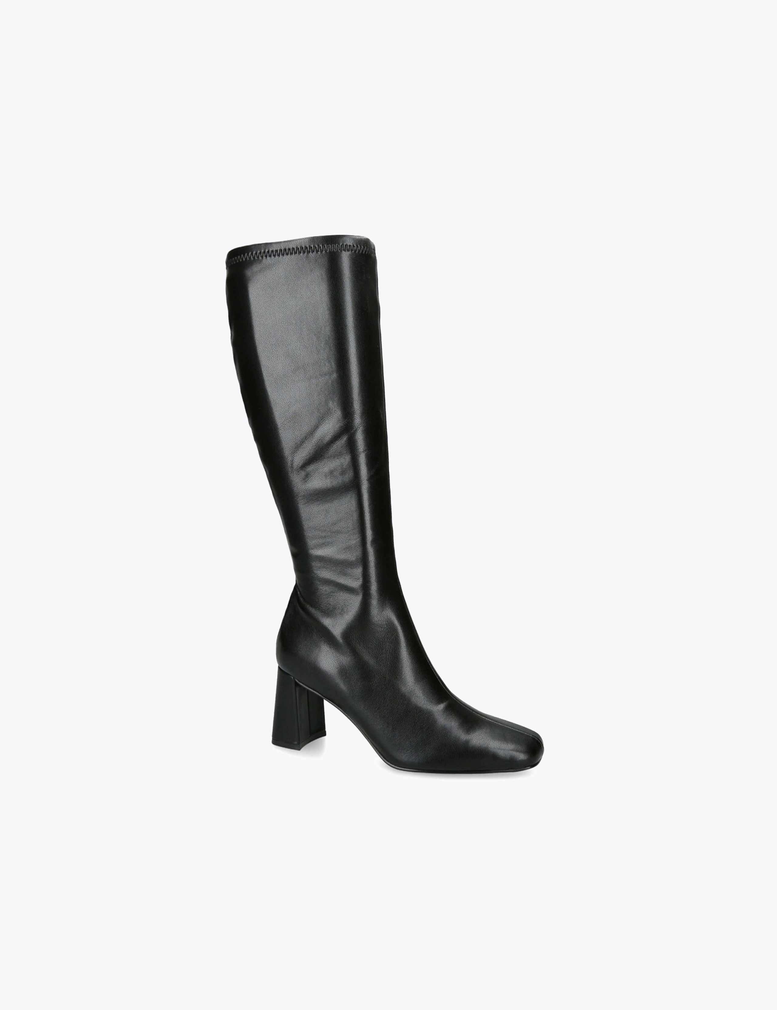 Holly Leather Block Heel Knee High Boots 2 of 4