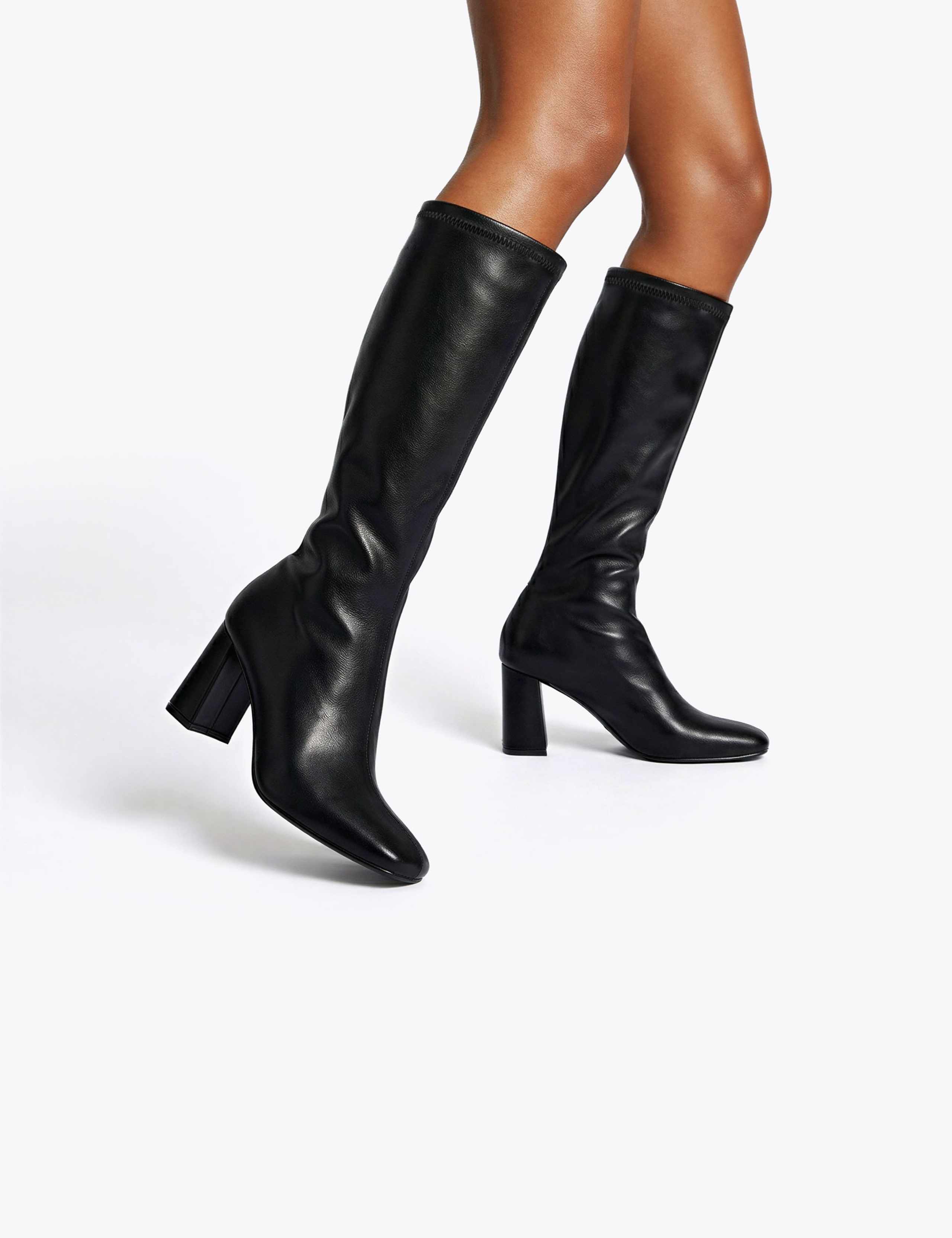 Holly Leather Block Heel Knee High Boots 3 of 4
