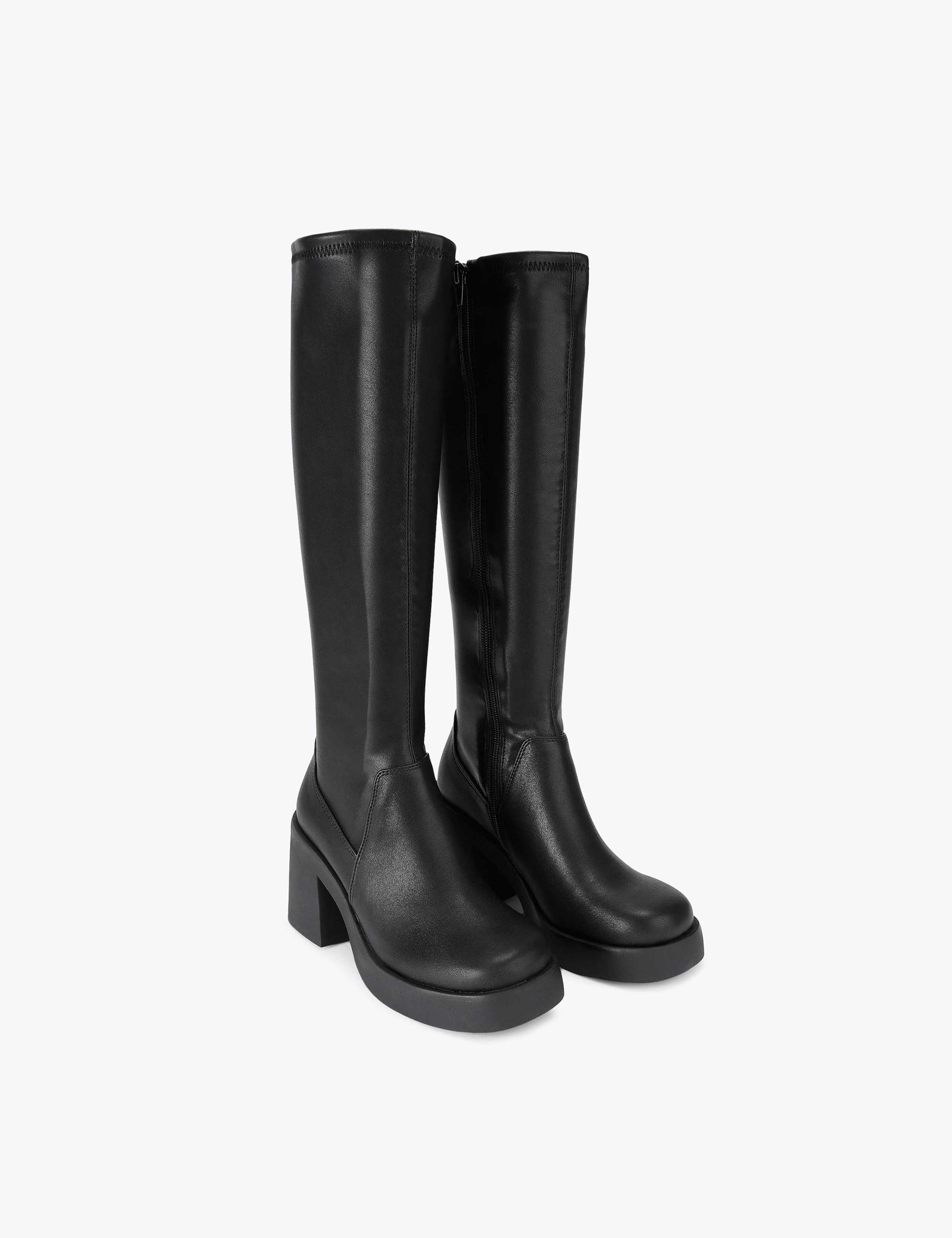 Berkleigh Leather Platform Knee High Boots 2 of 5