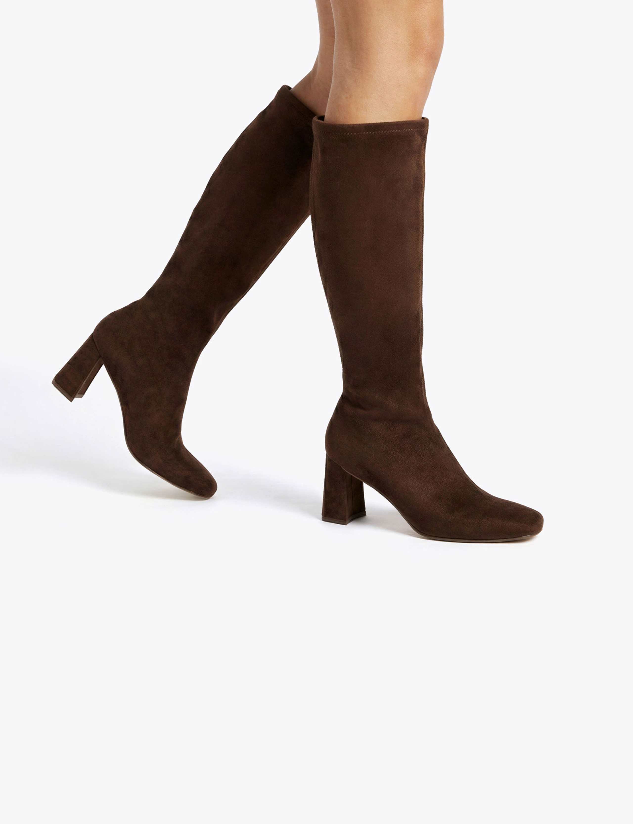 Holly Suede Block Heel Knee High Boots 3 of 4