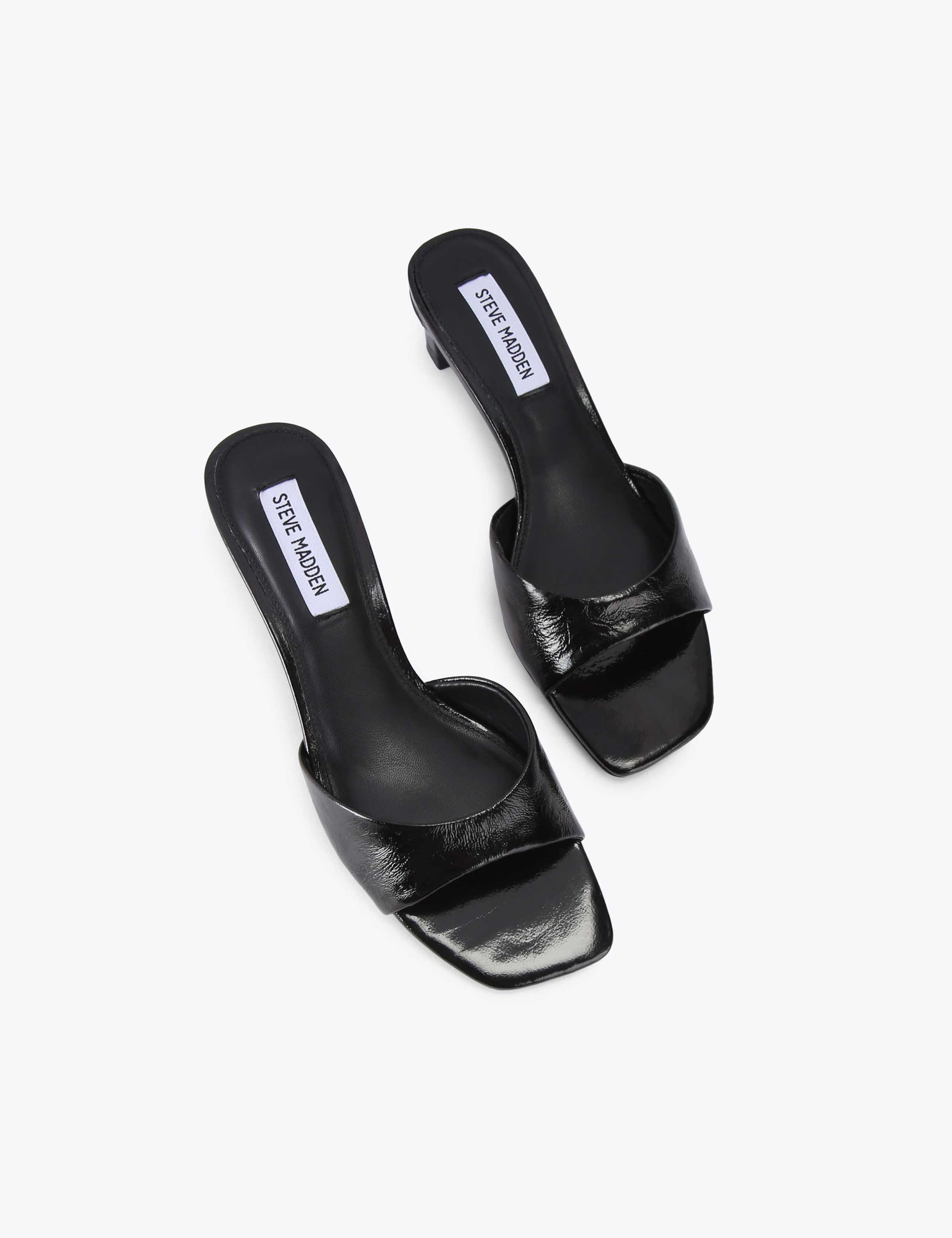 Hints Leather Kitten Heel Square Toe Sandals 2 of 4