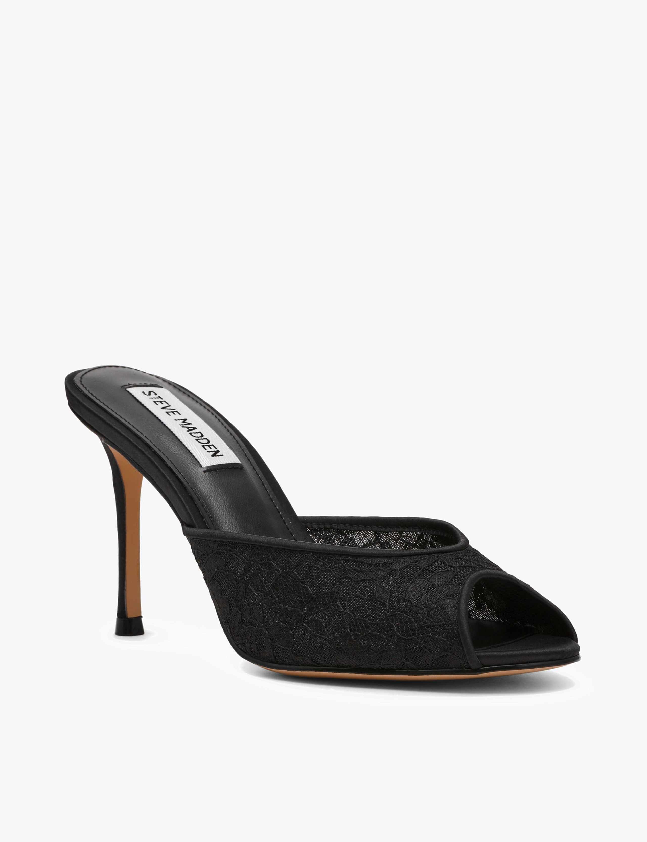 Rollout Lace Stiletto Heel Peep Toe Sandals 2 of 4