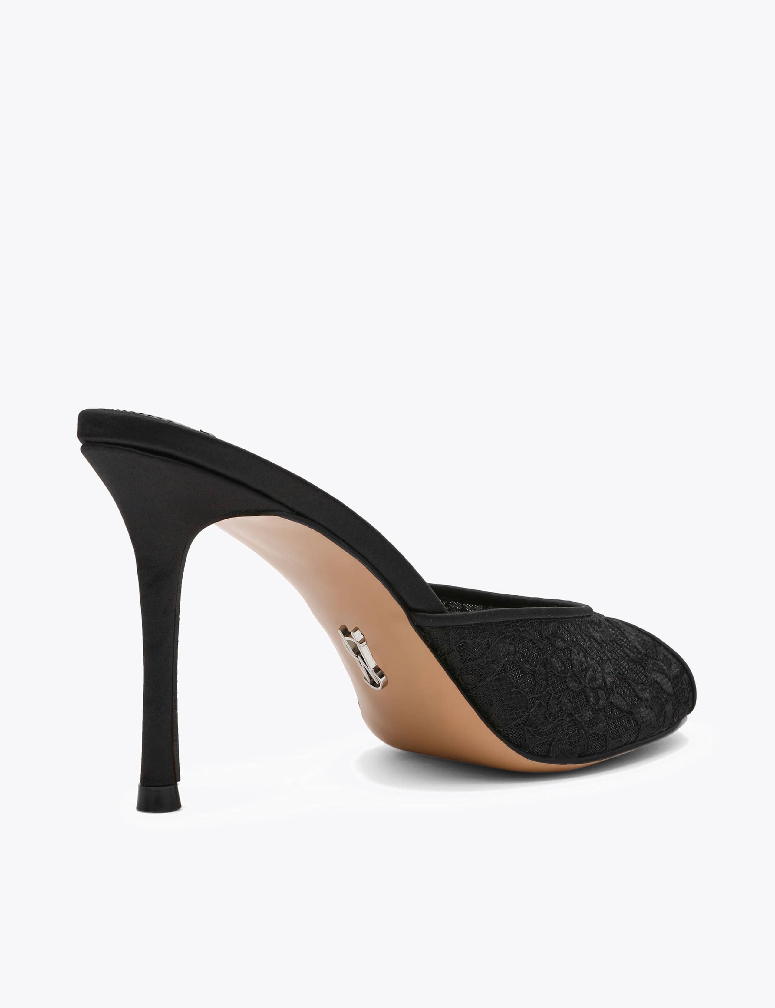 Rollout Lace Stiletto Heel Peep Toe Sandals 4 of 4