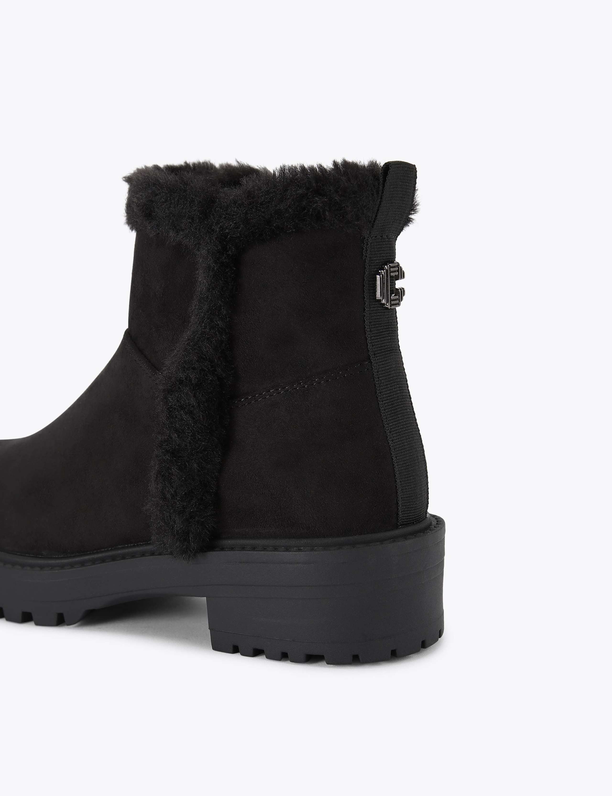 Faux Fur Lining Flat Ankle Boots 5 of 5