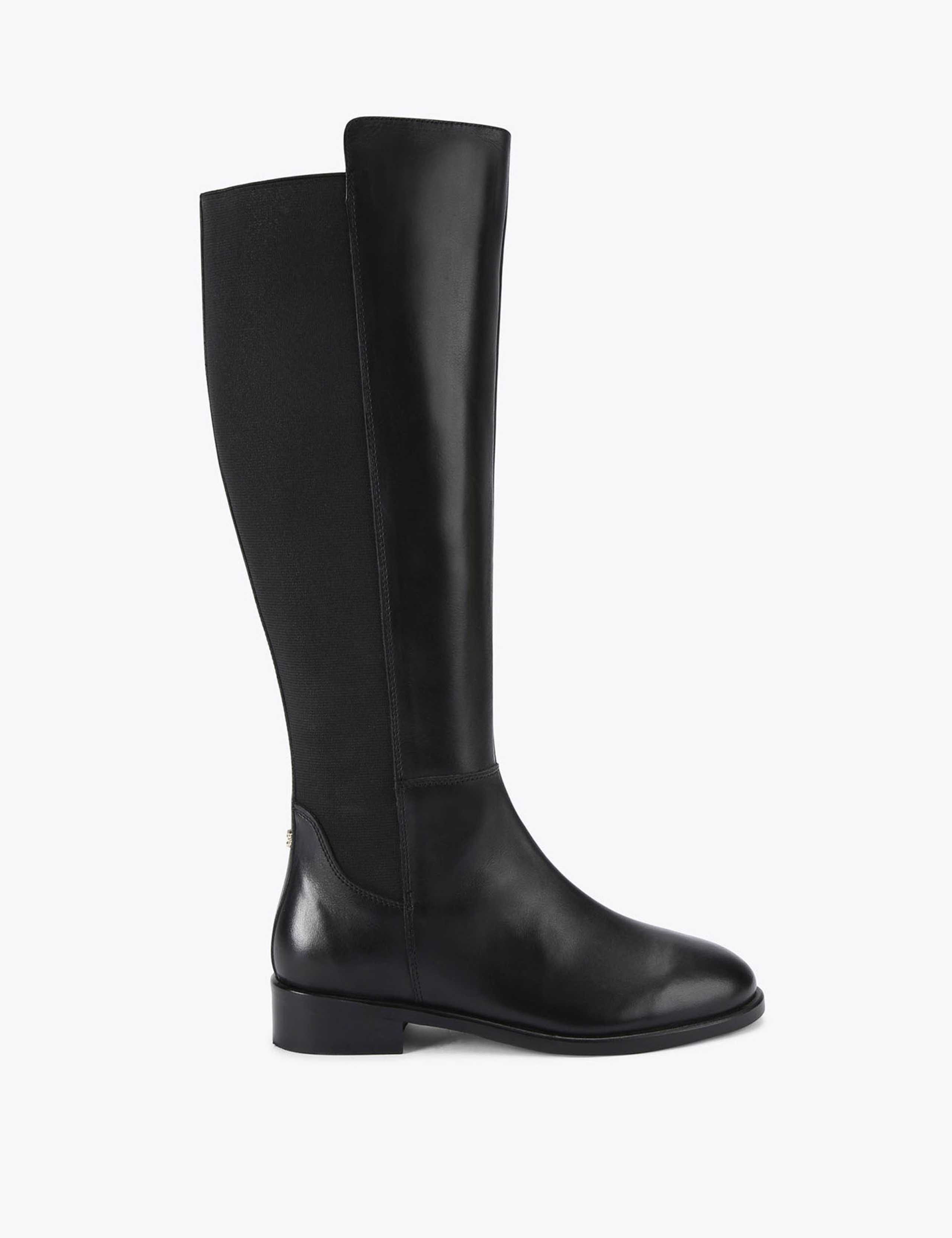 Leather Flat Knee High Boots 1 of 5