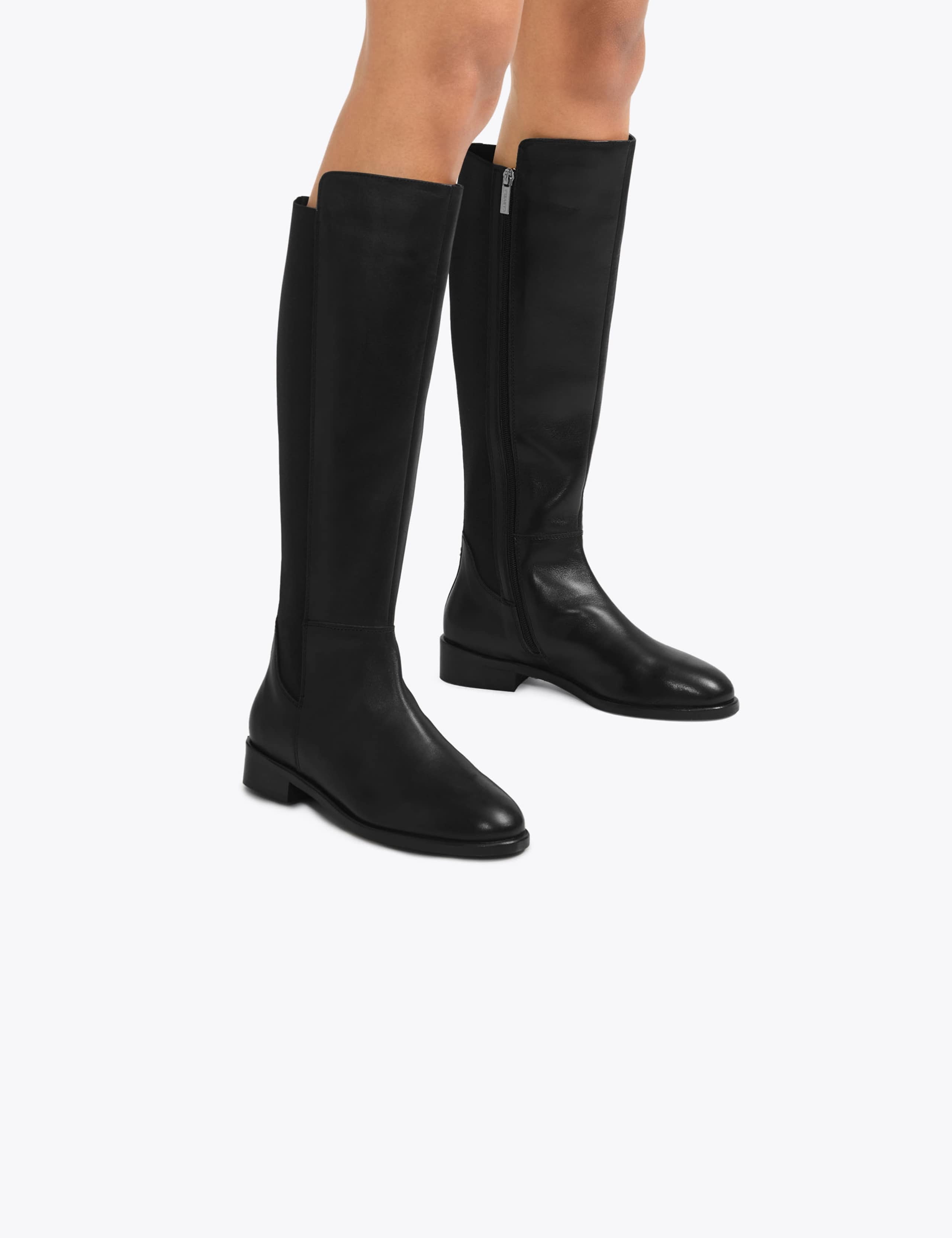 Leather Flat Knee High Boots 3 of 5