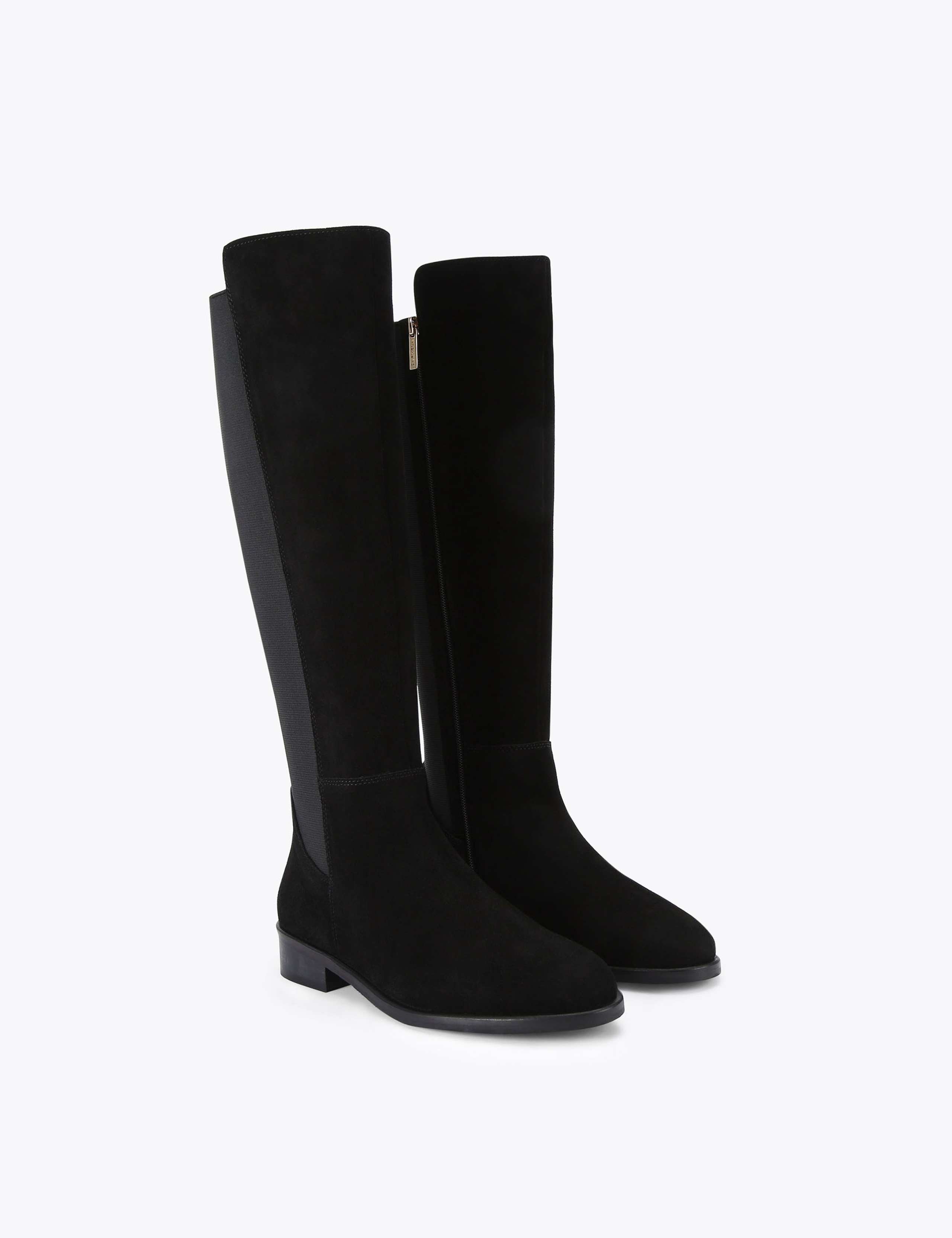 Suede Round Toe Knee High Boots 2 of 5