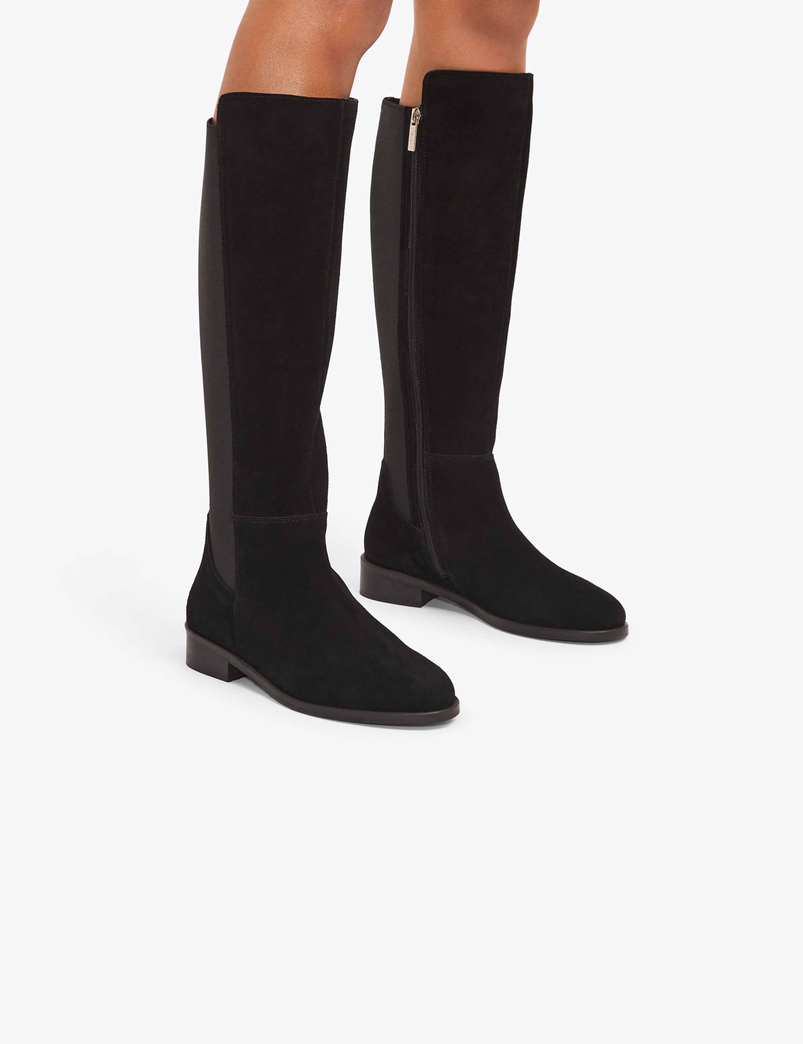 Suede Round Toe Knee High Boots 3 of 5