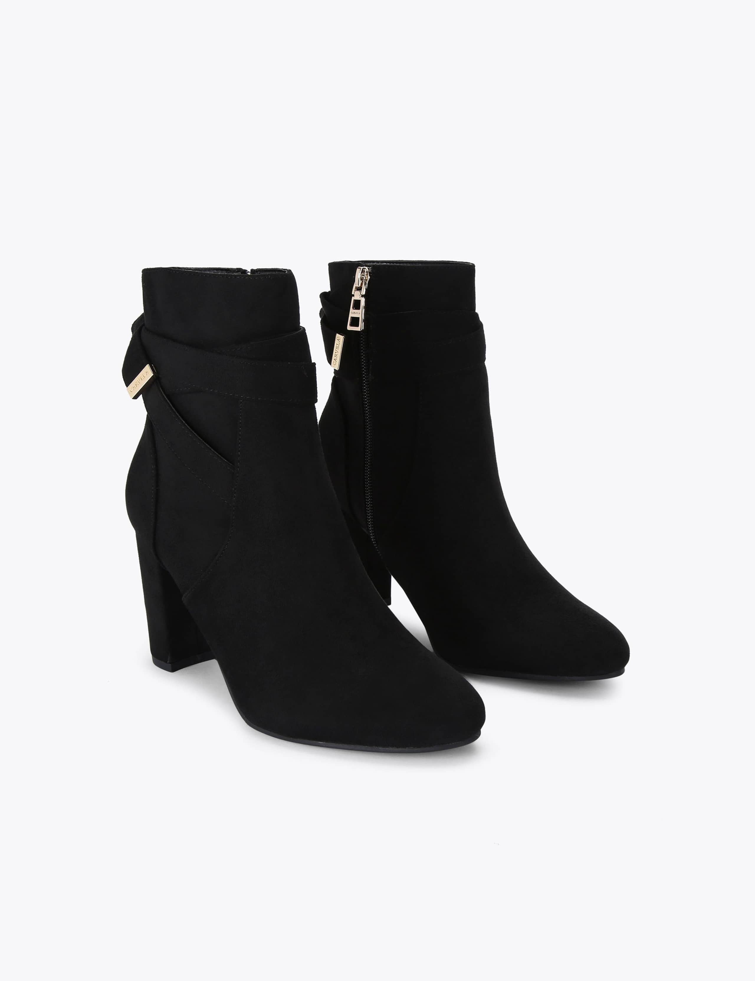 Suede Block Heel Ankle Boots 2 of 5