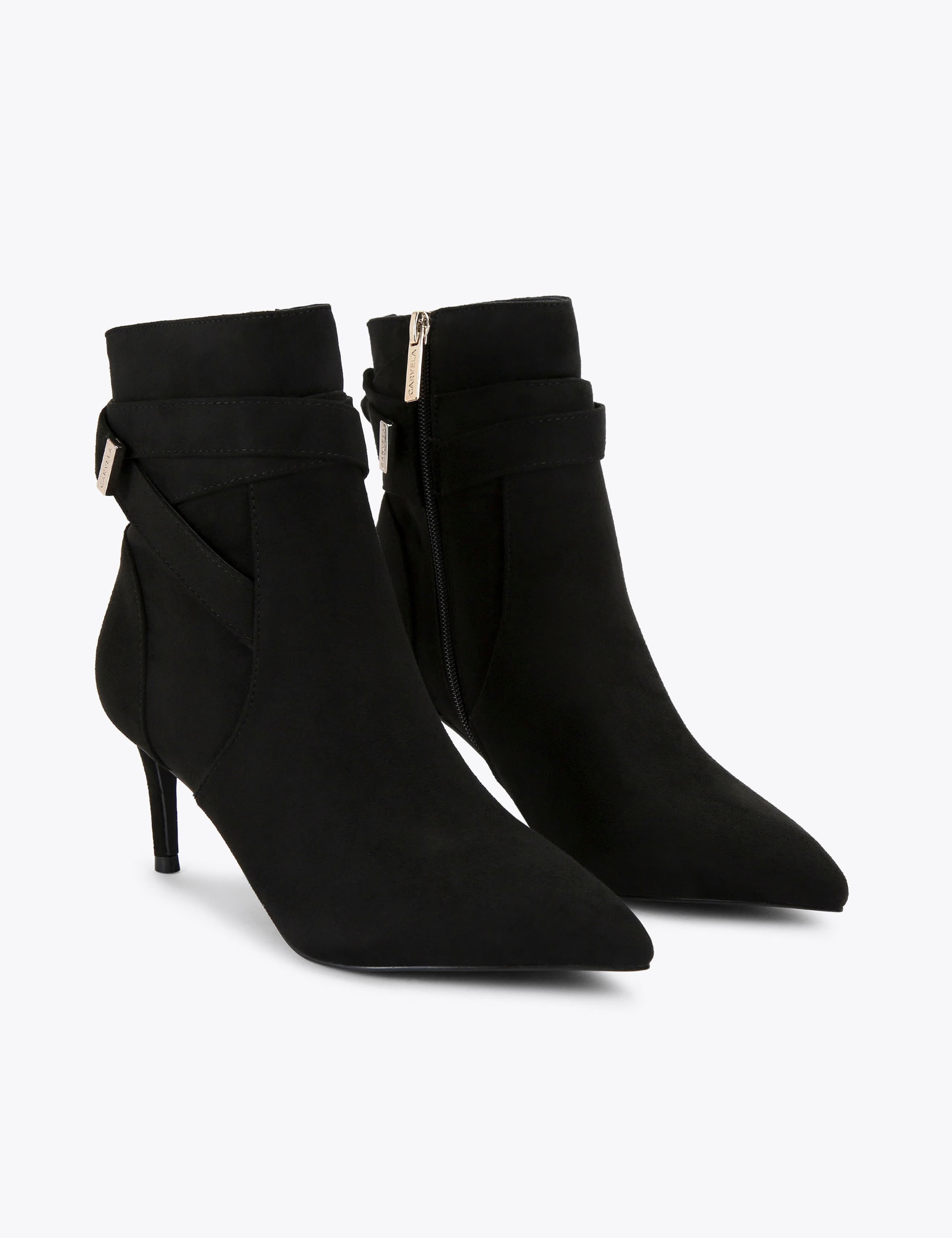 Strap Detail Stiletto Heel Pointed Ankle Boots 2 of 5