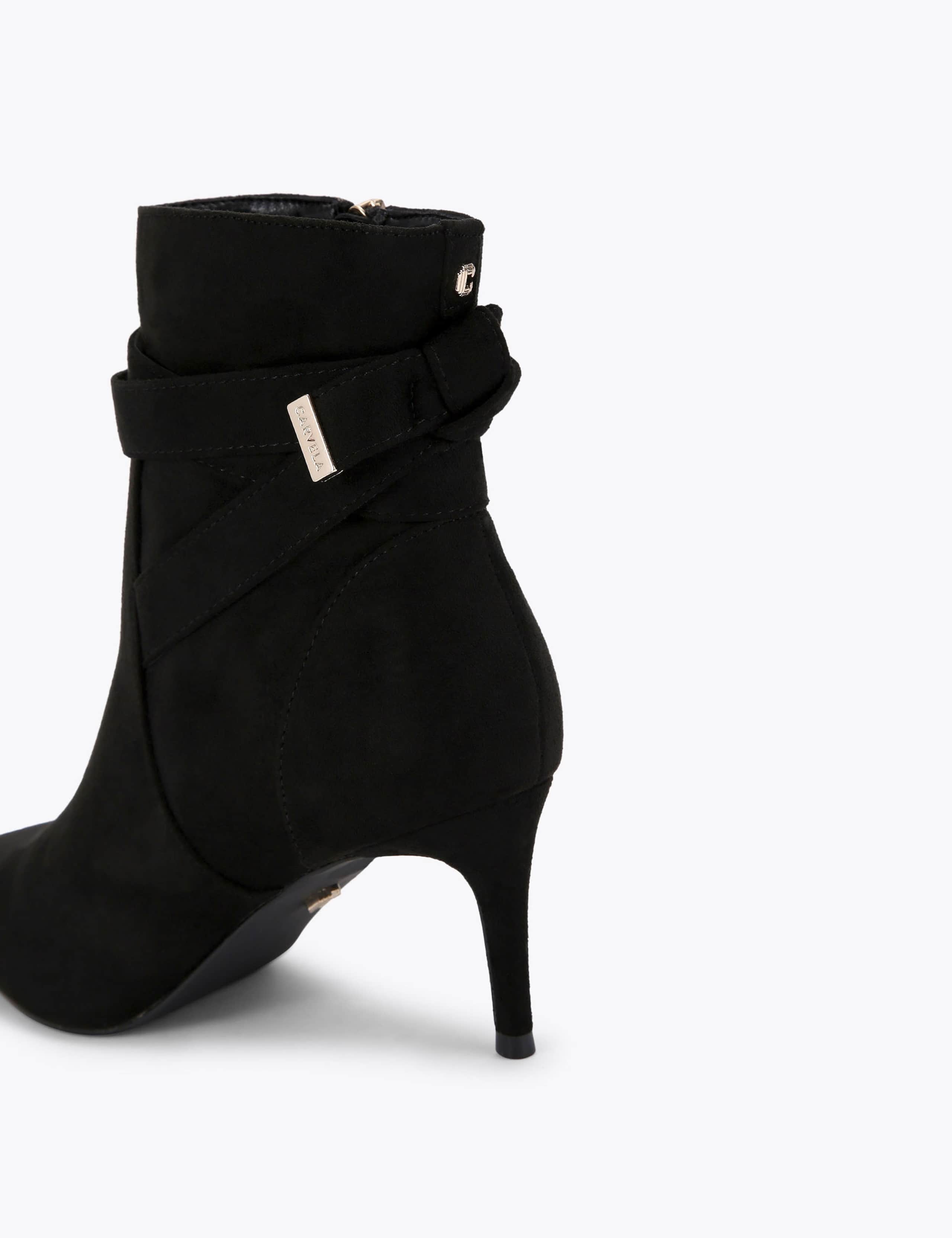 Strap Detail Stiletto Heel Pointed Ankle Boots 5 of 5