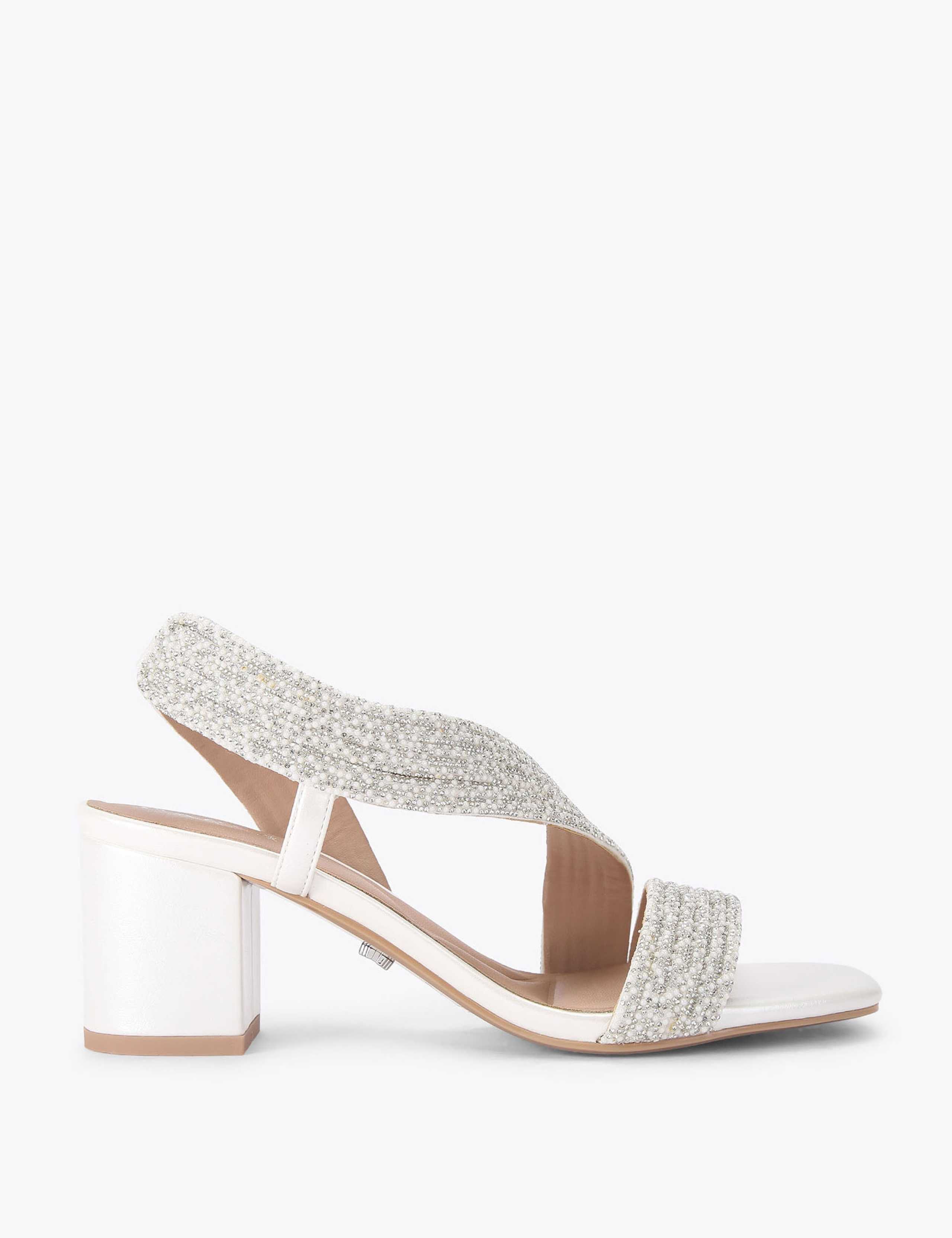 Sparkle Block Heel Slingback Sandals 1 of 5
