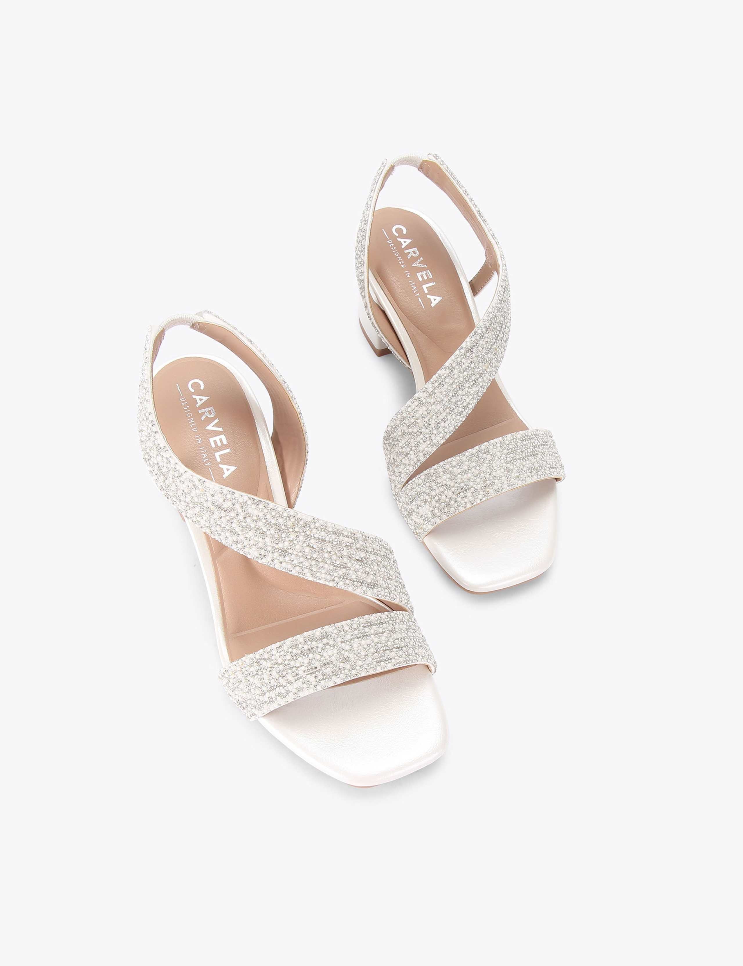 Sparkle Block Heel Slingback Sandals 3 of 5