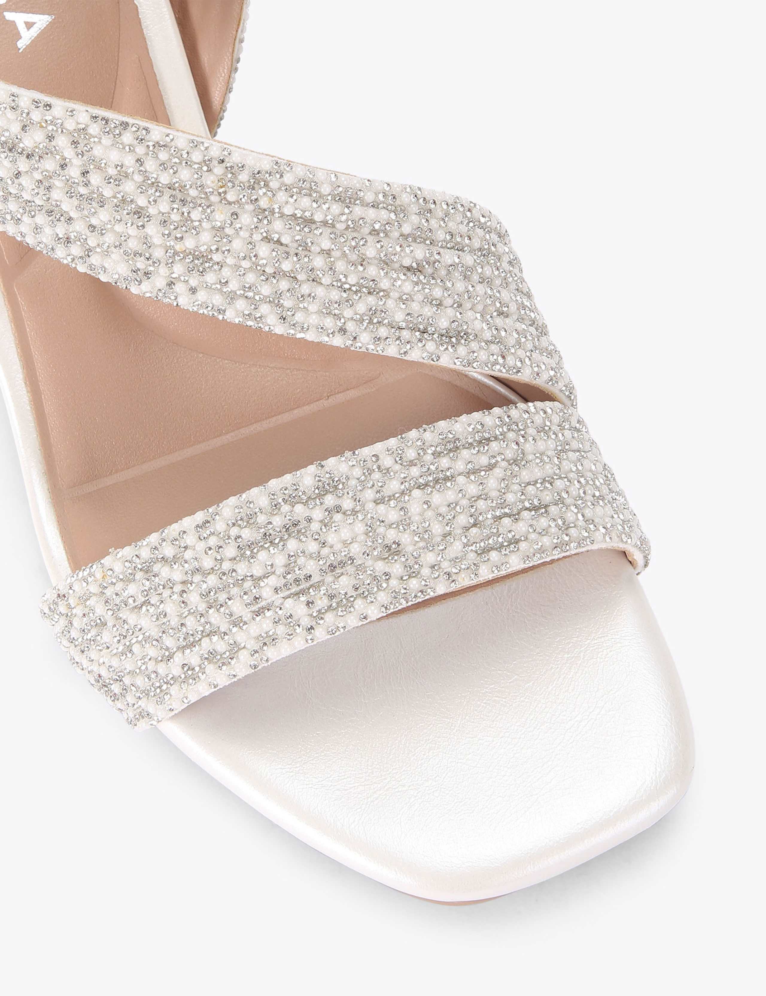 Sparkle Block Heel Slingback Sandals 4 of 5