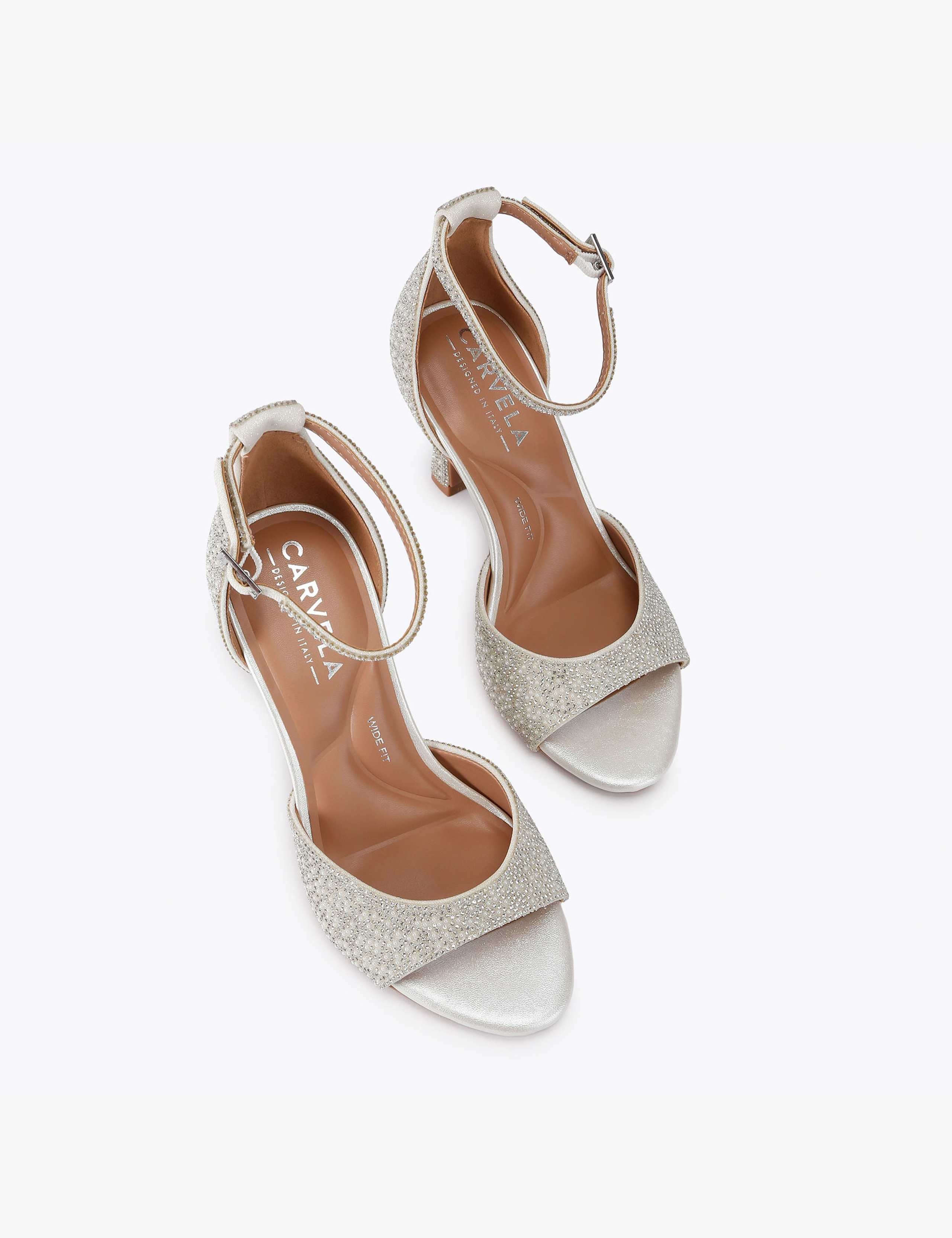 Wide Fit Ankle Strap Stiletto Heel Sandals 2 of 5