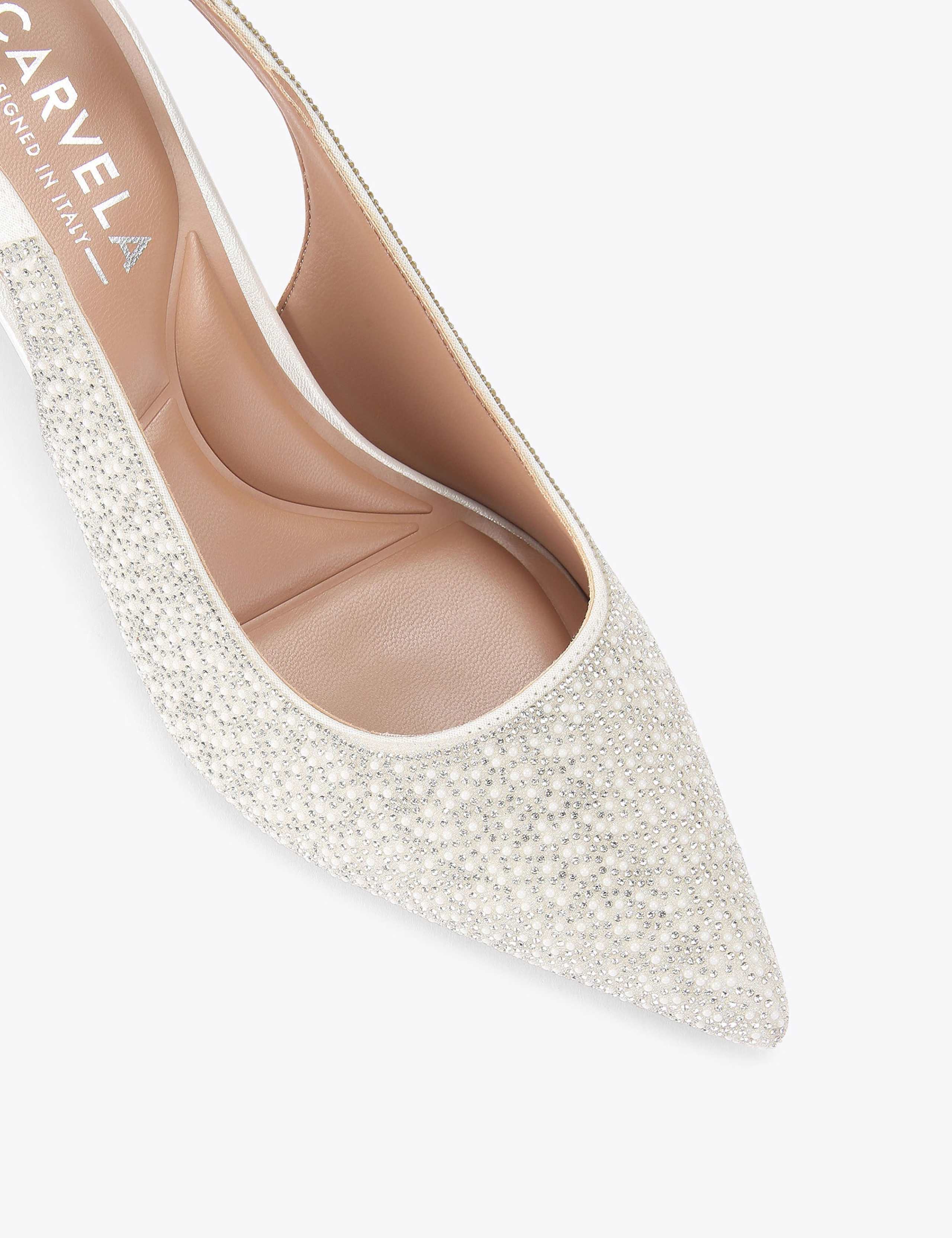 Embellished Kitten Heel Slingback Shoes 4 of 5