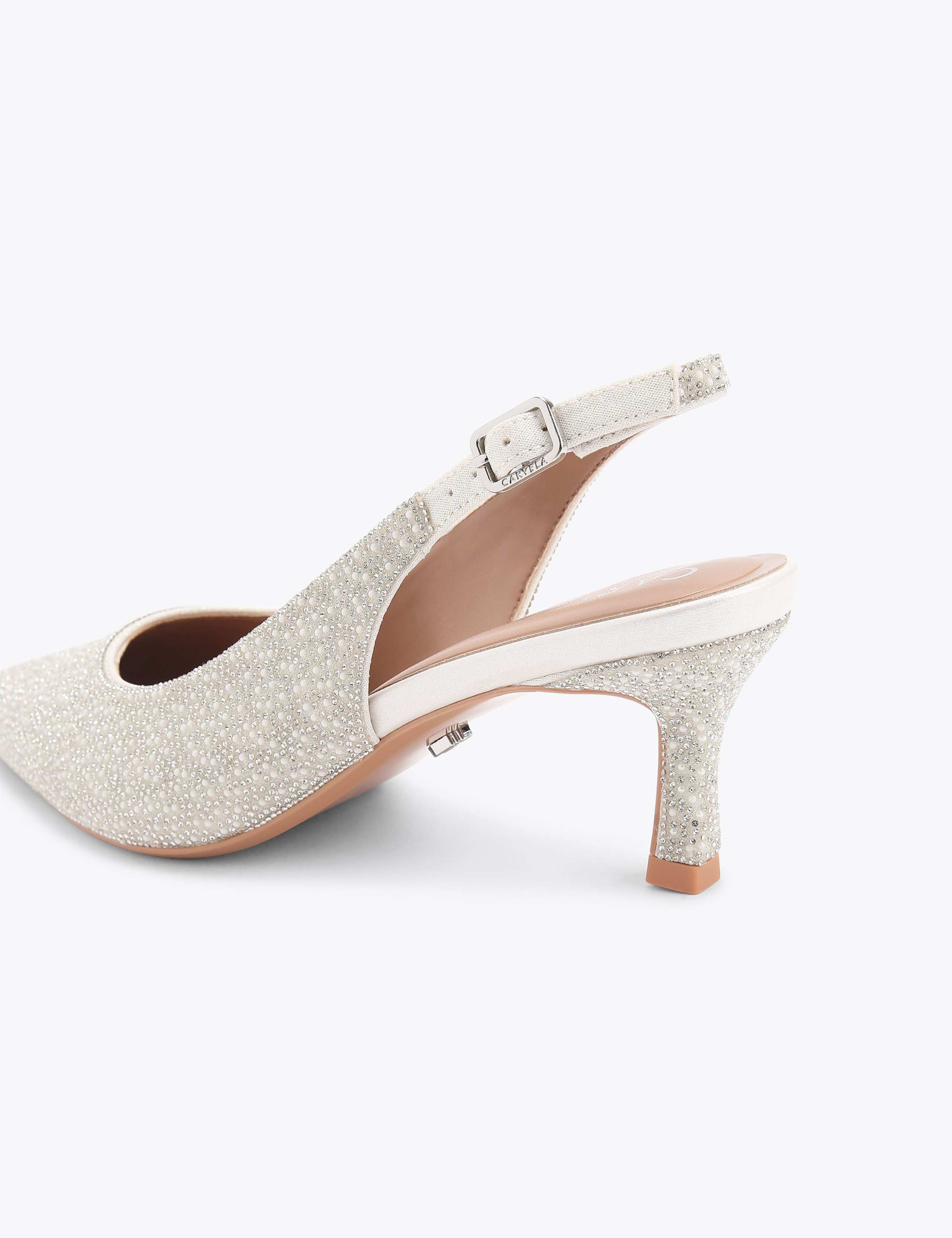 Embellished Kitten Heel Slingback Shoes 5 of 5