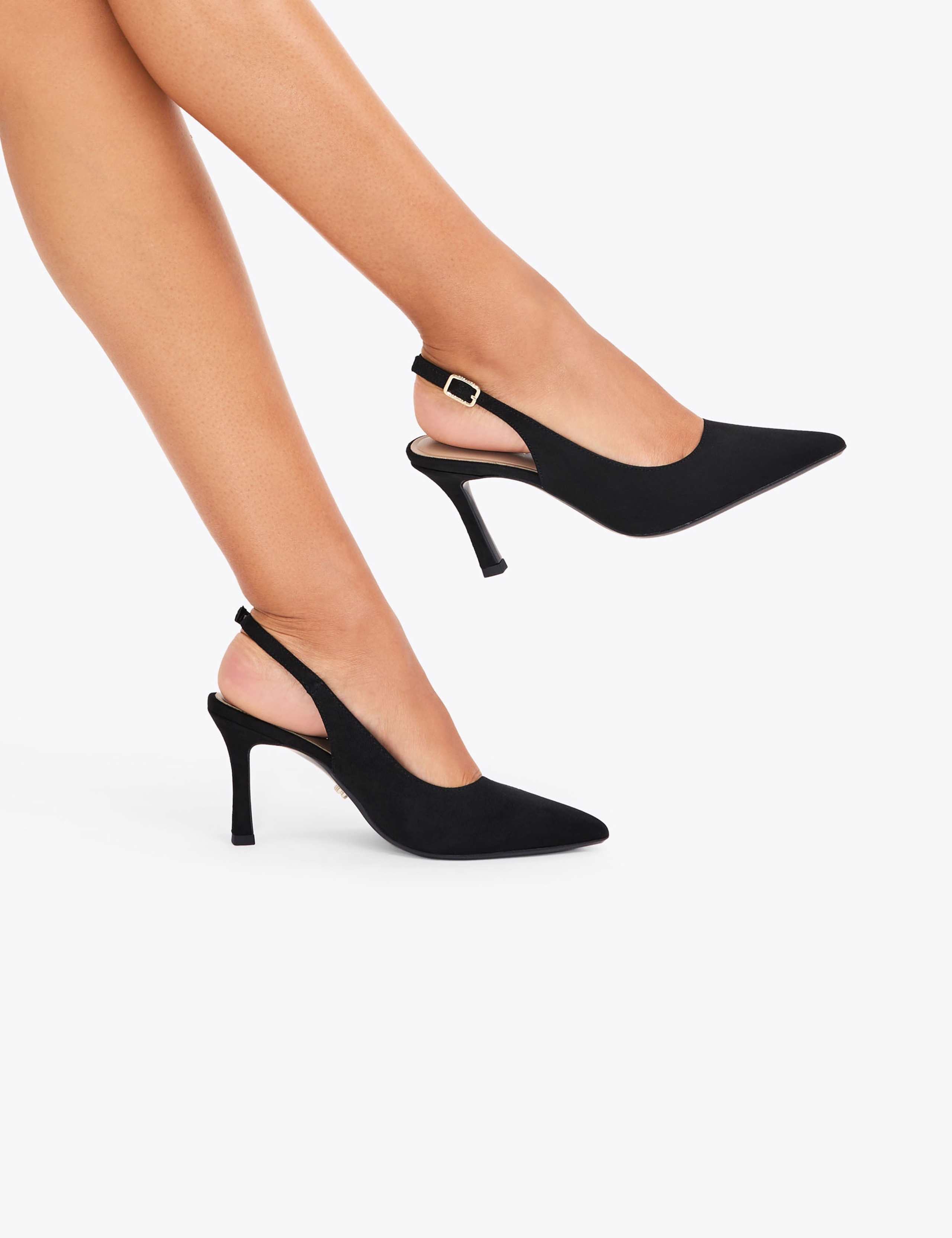 Wide Fit Stiletto Heel Pointed Slingback Shoes 2 of 5