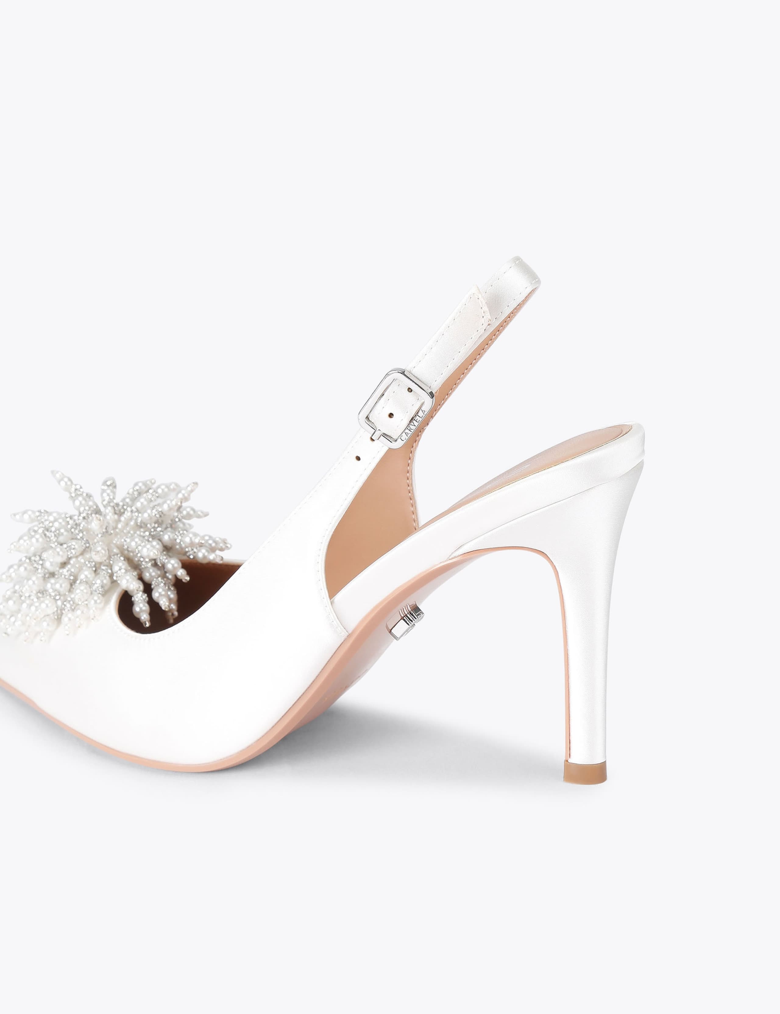 Satin Embellished Slingback Shoes 5 of 5