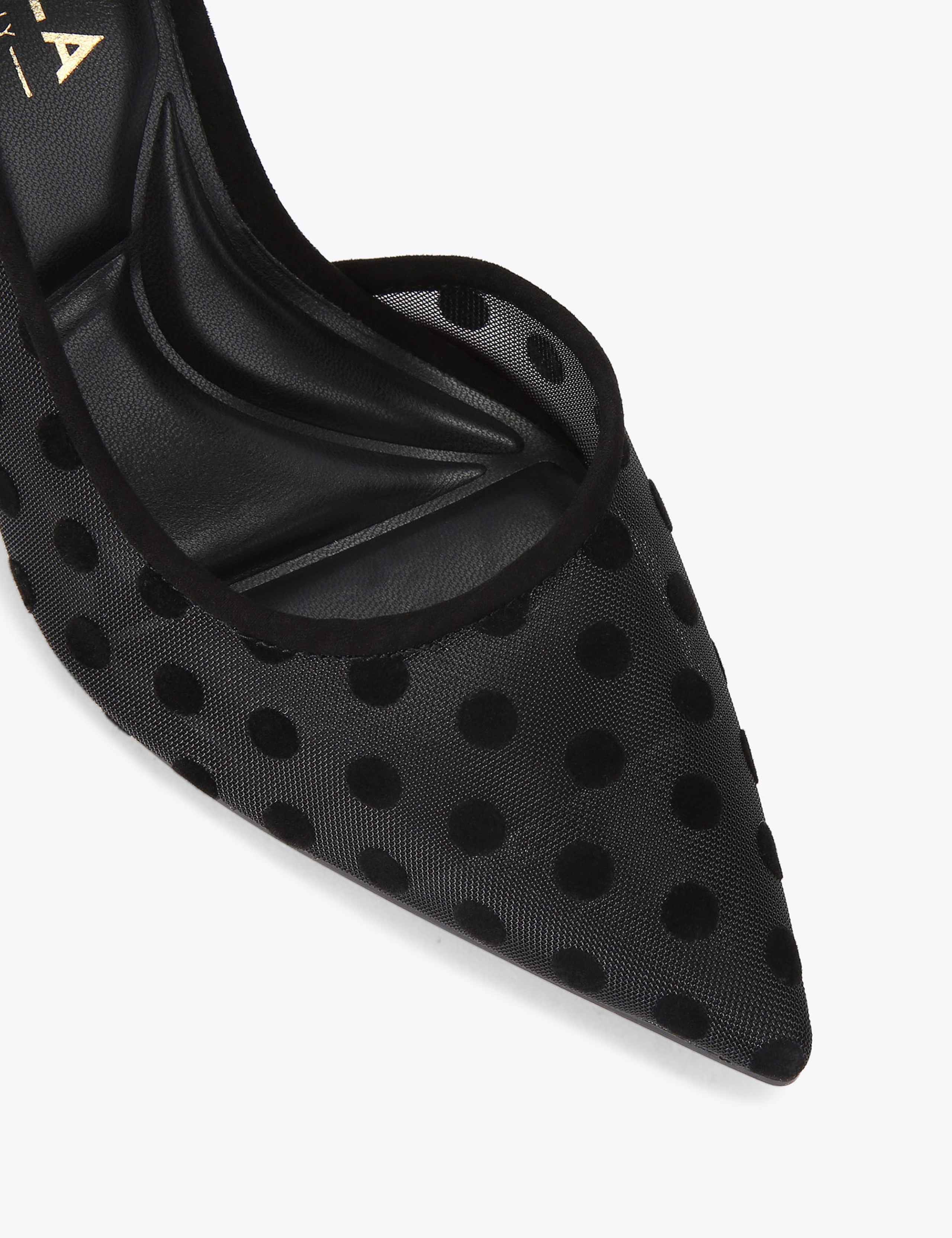 Polka Dot Stiletto Heel Pointed Court Shoes 3 of 5