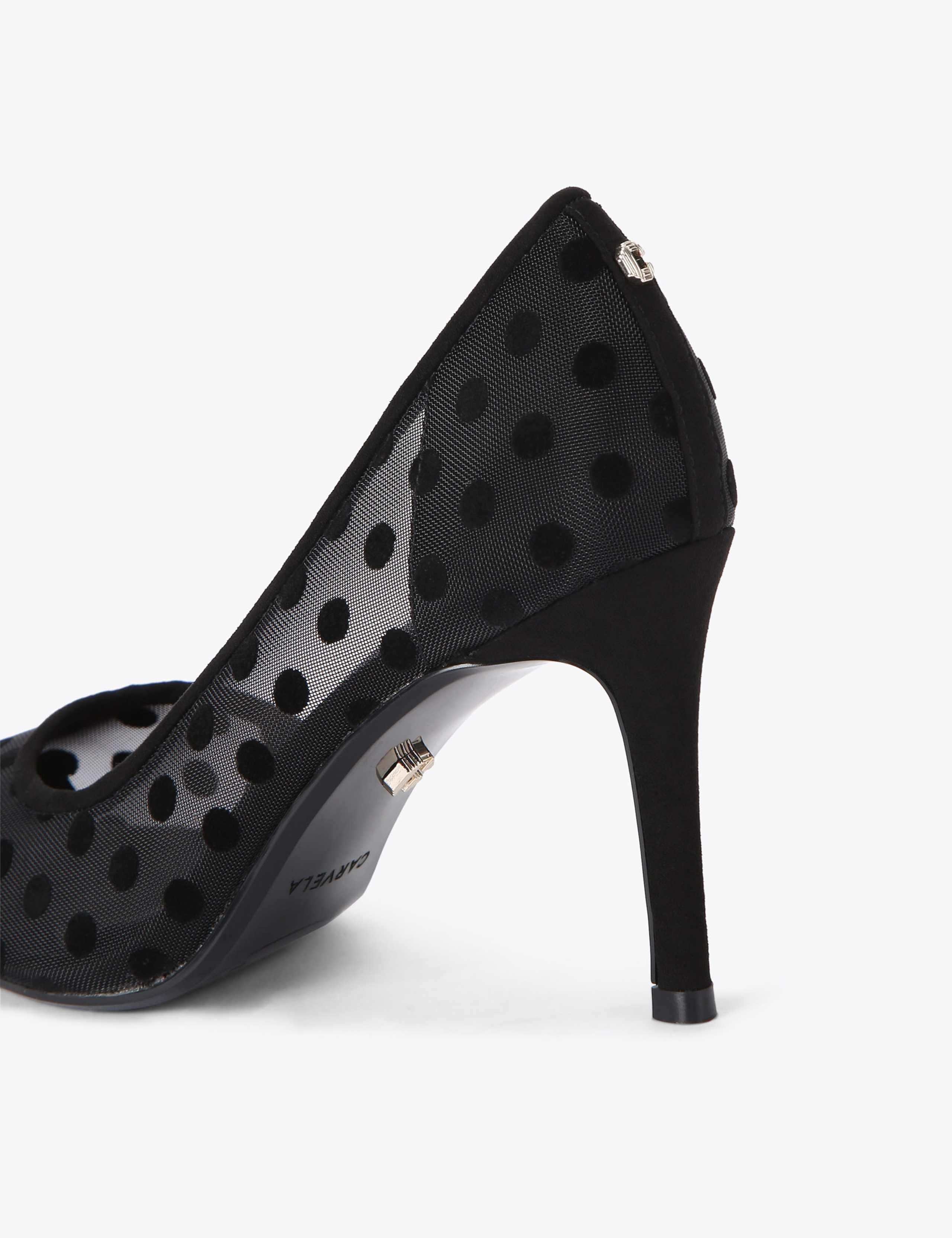 Polka Dot Stiletto Heel Pointed Court Shoes 4 of 5