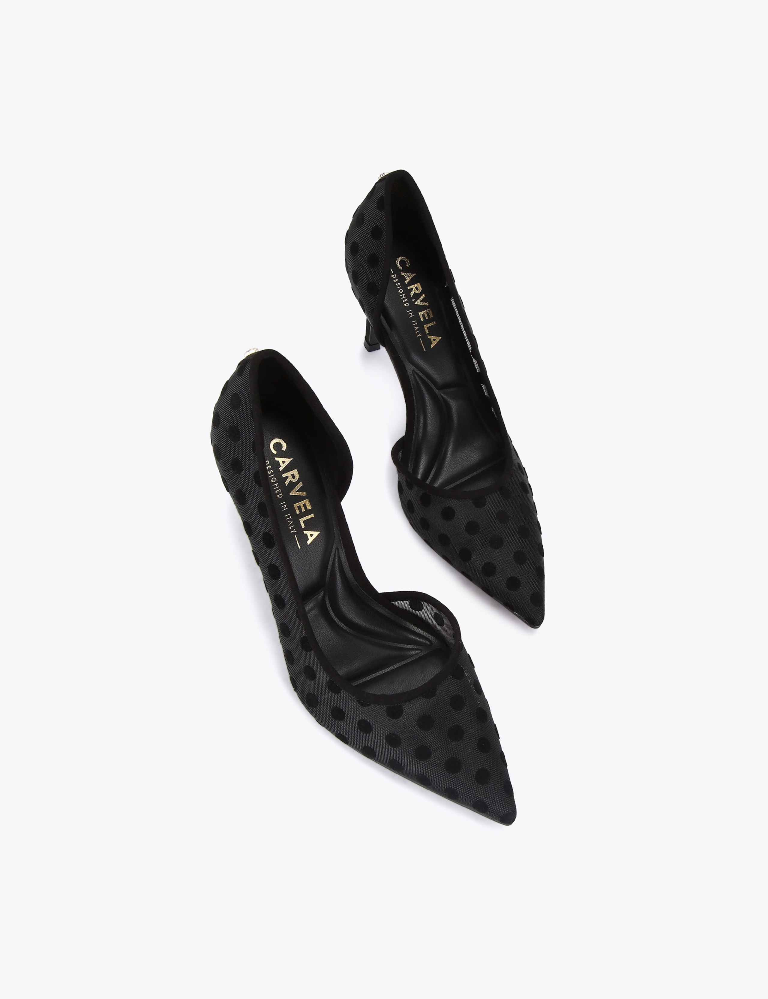 Polka Dot Stiletto Heel Pointed Court Shoes 5 of 5
