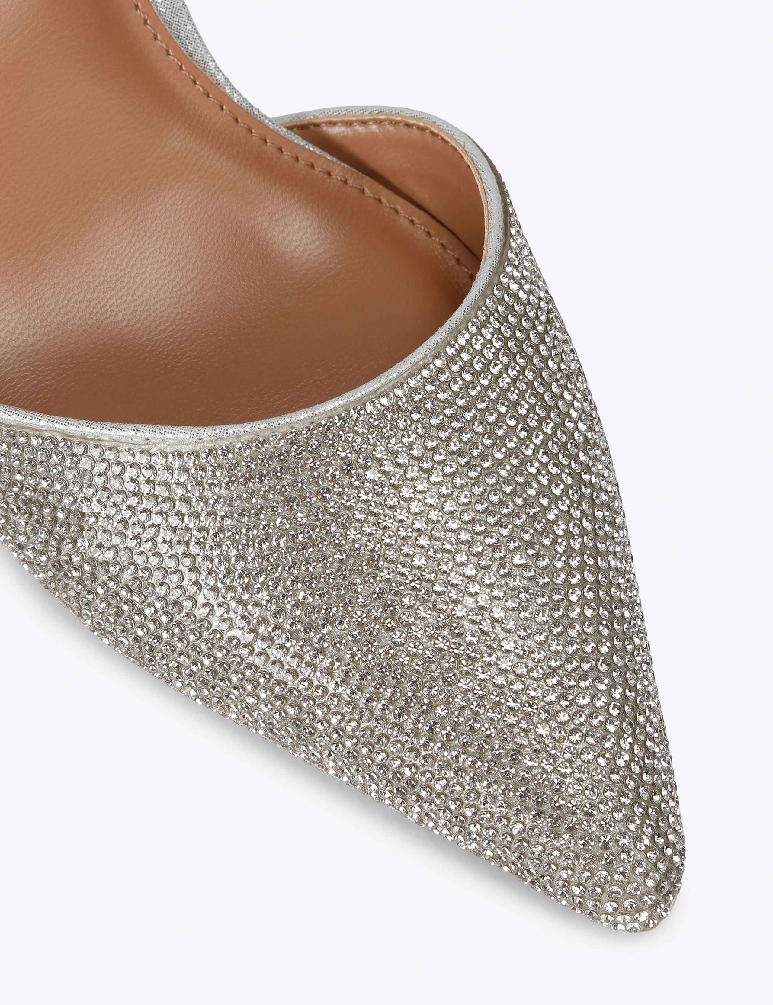 Sparkle Ankle Strap Stiletto Heel Court Shoes 5 of 5