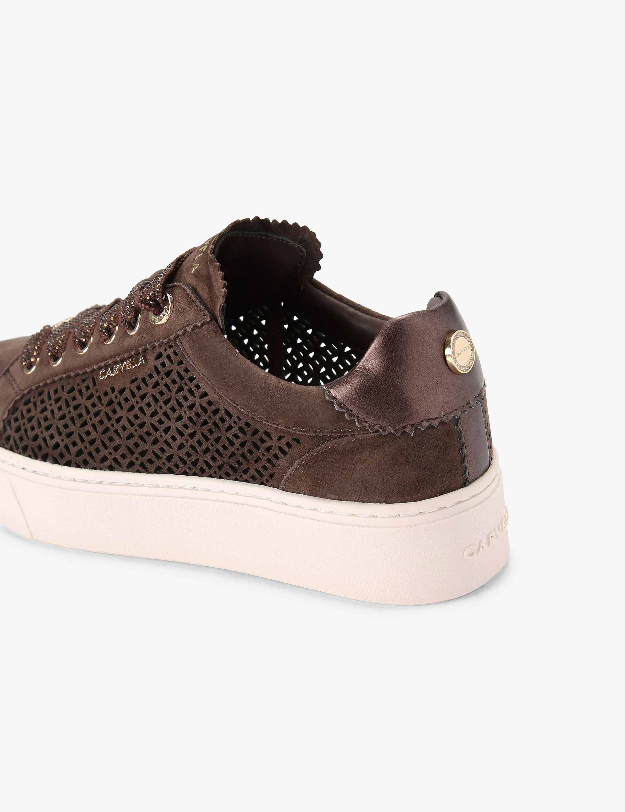 Laser Cut Lace Up Trainers 4 of 5