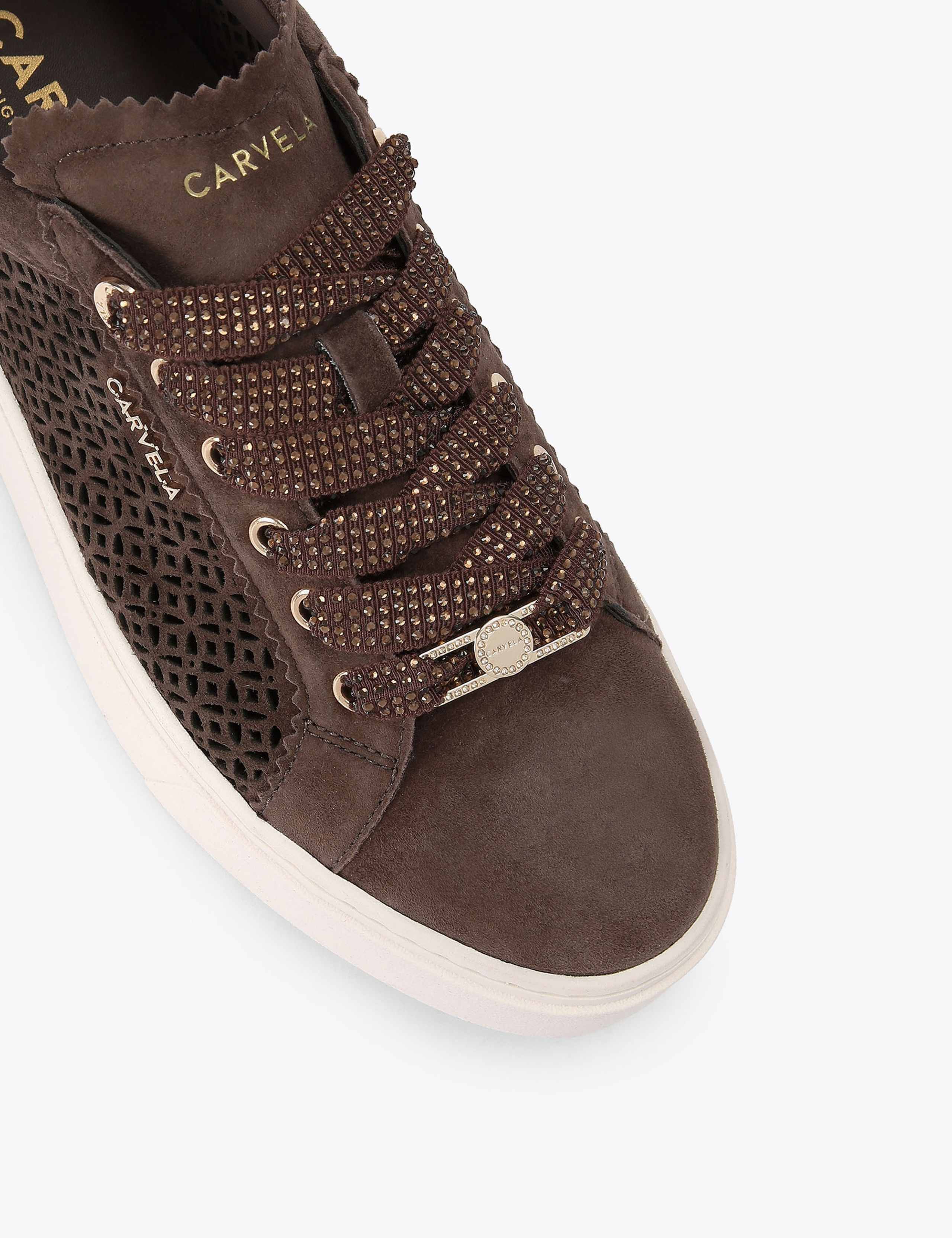 Laser Cut Lace Up Trainers 5 of 5
