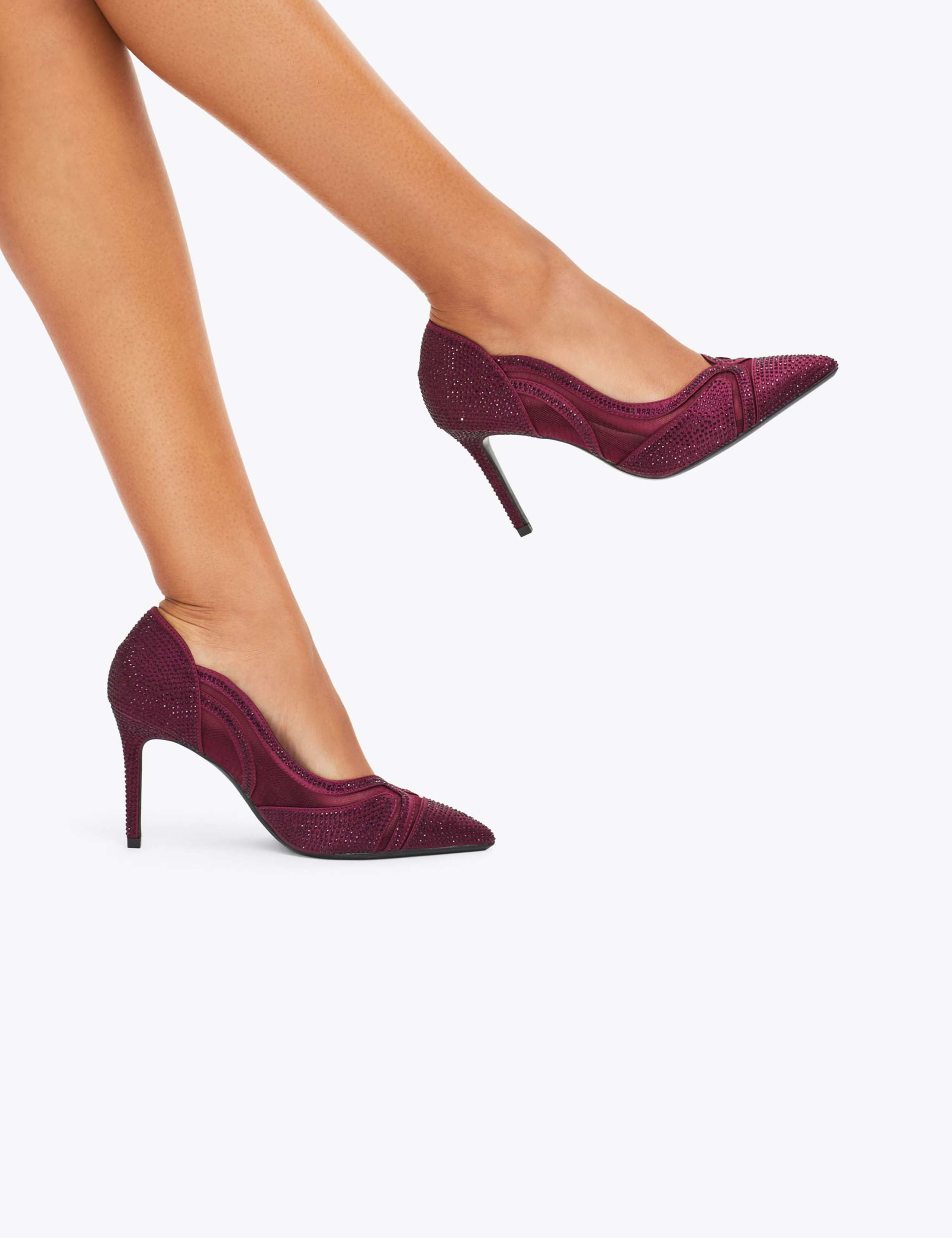 Embellished Stiletto Heel Pointed Court Shoes 2 of 5